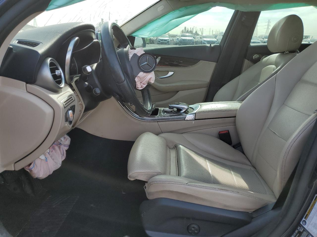 2015 Mercedes-benz C 300 4matic Blue vin: 55SWF4KBXFU022319 Damage: Left Front Seat, Torn, 3 To 4 Inches