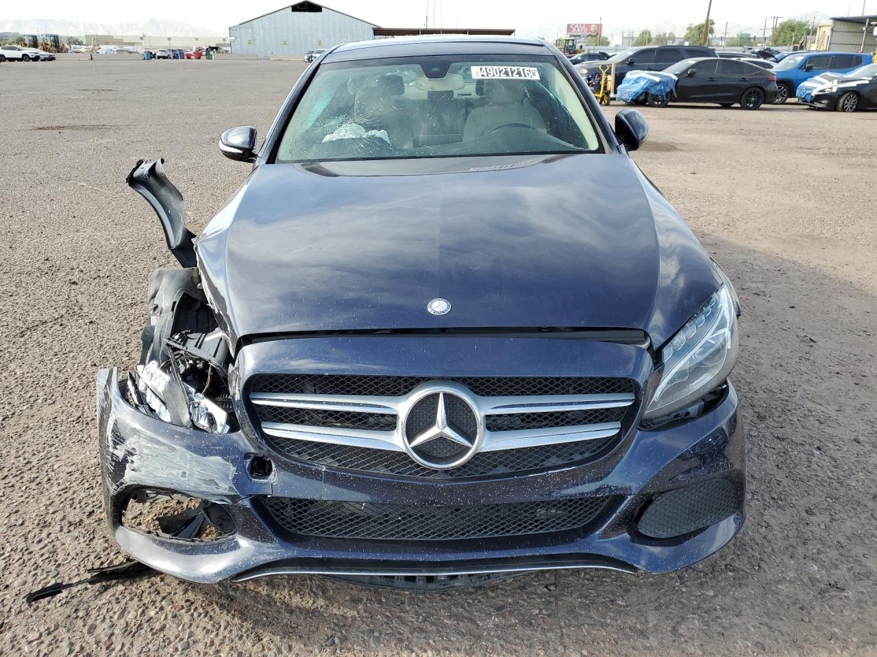 2015 Mercedes-benz C 300 4matic Blue vin: 55SWF4KBXFU022319 Damage: Front Bumper/Cover, Broken, Replacement Required