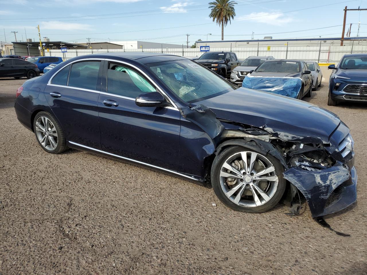 2015 Mercedes-benz C 300 4matic Blue vin: 55SWF4KBXFU022319 Damage: Front Bumper Reinforcement, Broken, Replacement Required