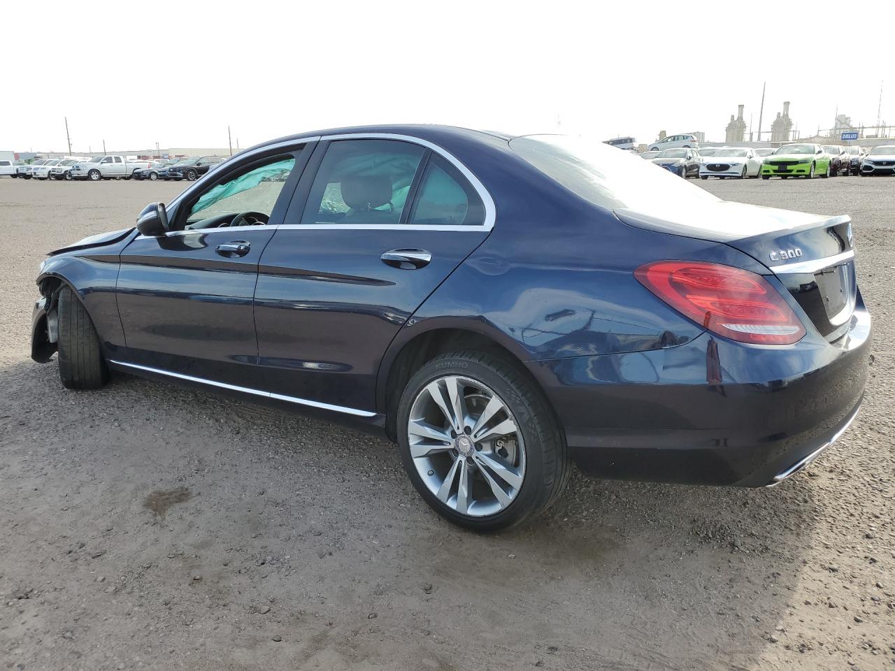 2015 Mercedes-benz C 300 4matic Blue vin: 55SWF4KBXFU022319 Damage: Left Qtr Panel, Multiple Dents/Paint Damage, 5