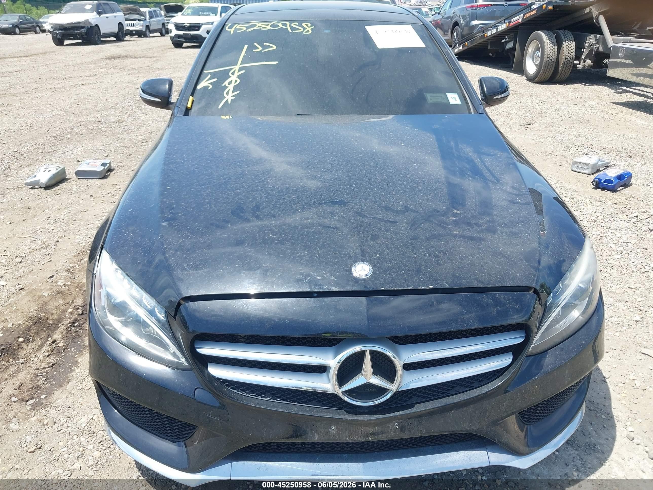 2015 Mercedes-benz C 300 4matic/luxury 4matic/sport 4matic Black vin: 55SWF4KBXFU024250