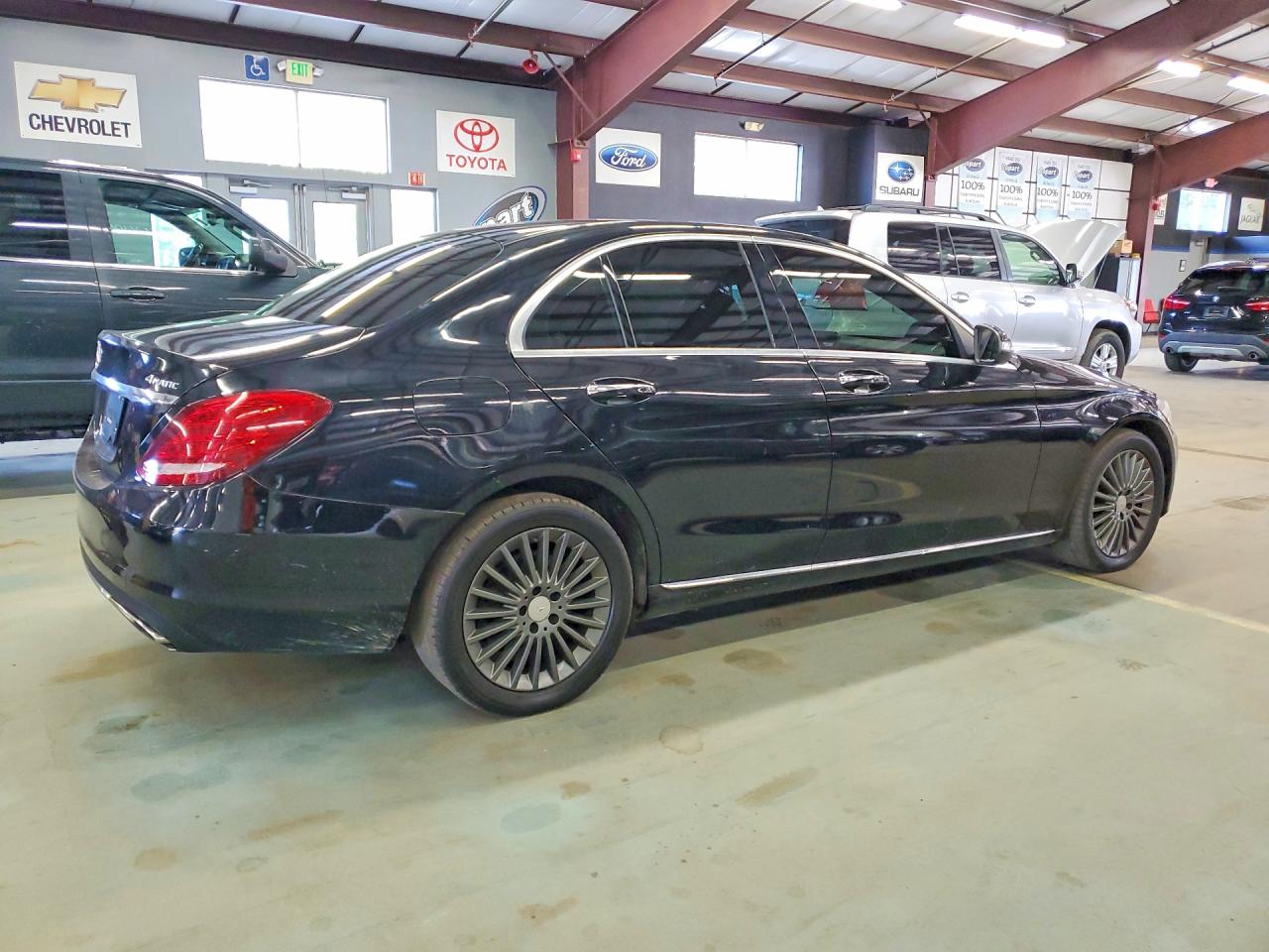 2015 Mercedes-benz C 300 4matic Black vin: 55SWF4KBXFU025351