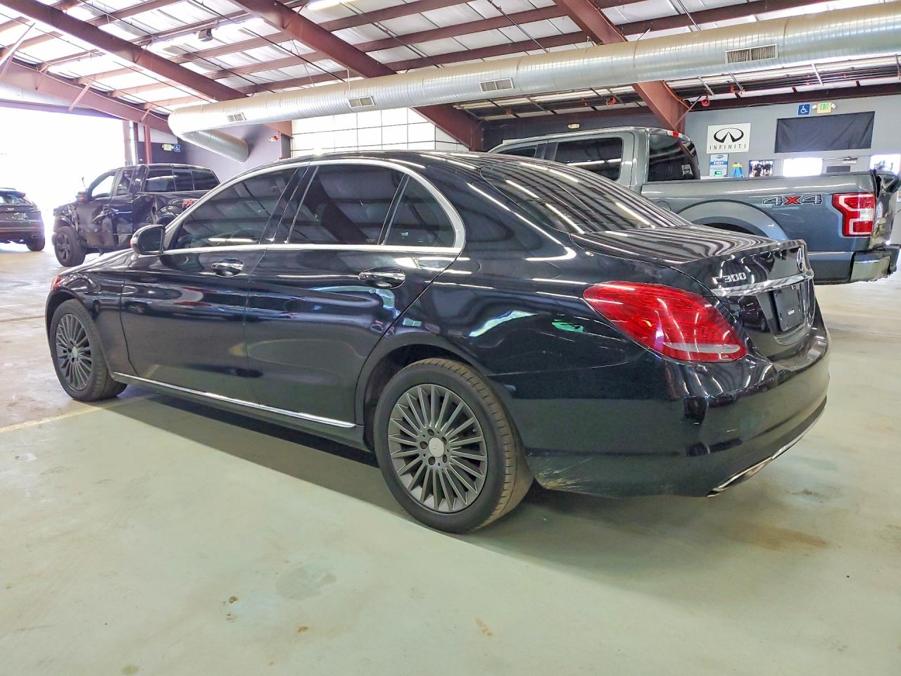 2015 Mercedes-benz C 300 4matic Black vin: 55SWF4KBXFU025351