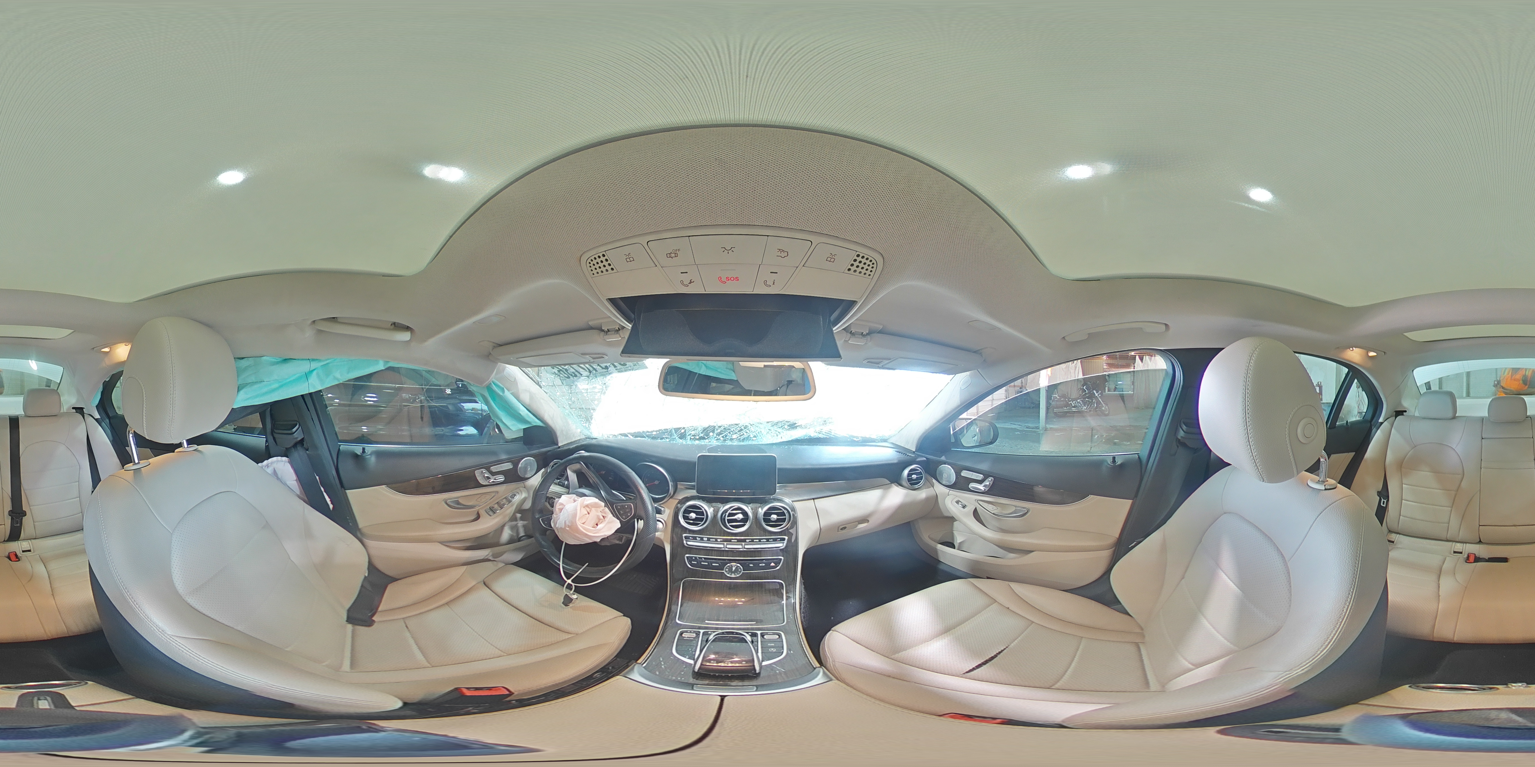 2015 Mercedes-benz C 300 4matic White vin: 55SWF4KBXFU026449