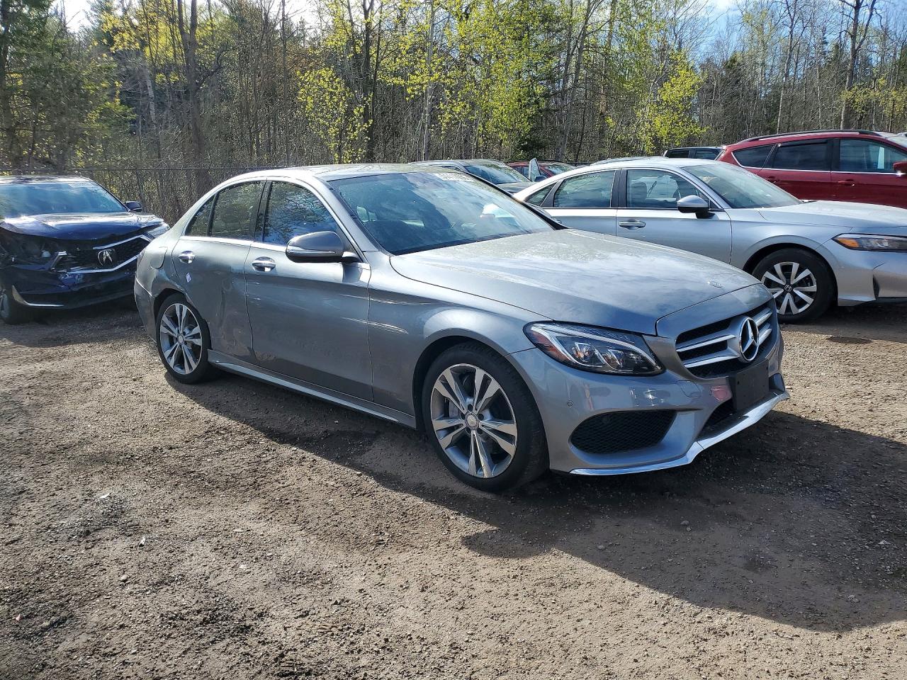 2015 Mercedes-benz C 300 4matic Silver vin: 55SWF4KBXFU041193