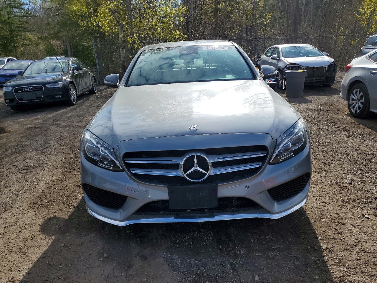 2015 Mercedes-benz C 300 4matic Silver vin: 55SWF4KBXFU041193