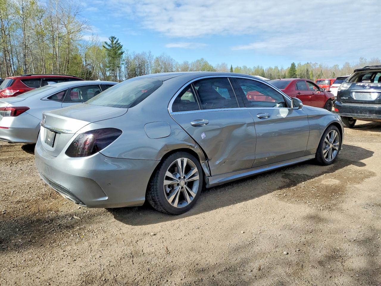 2015 Mercedes-benz C 300 4matic Silver vin: 55SWF4KBXFU041193