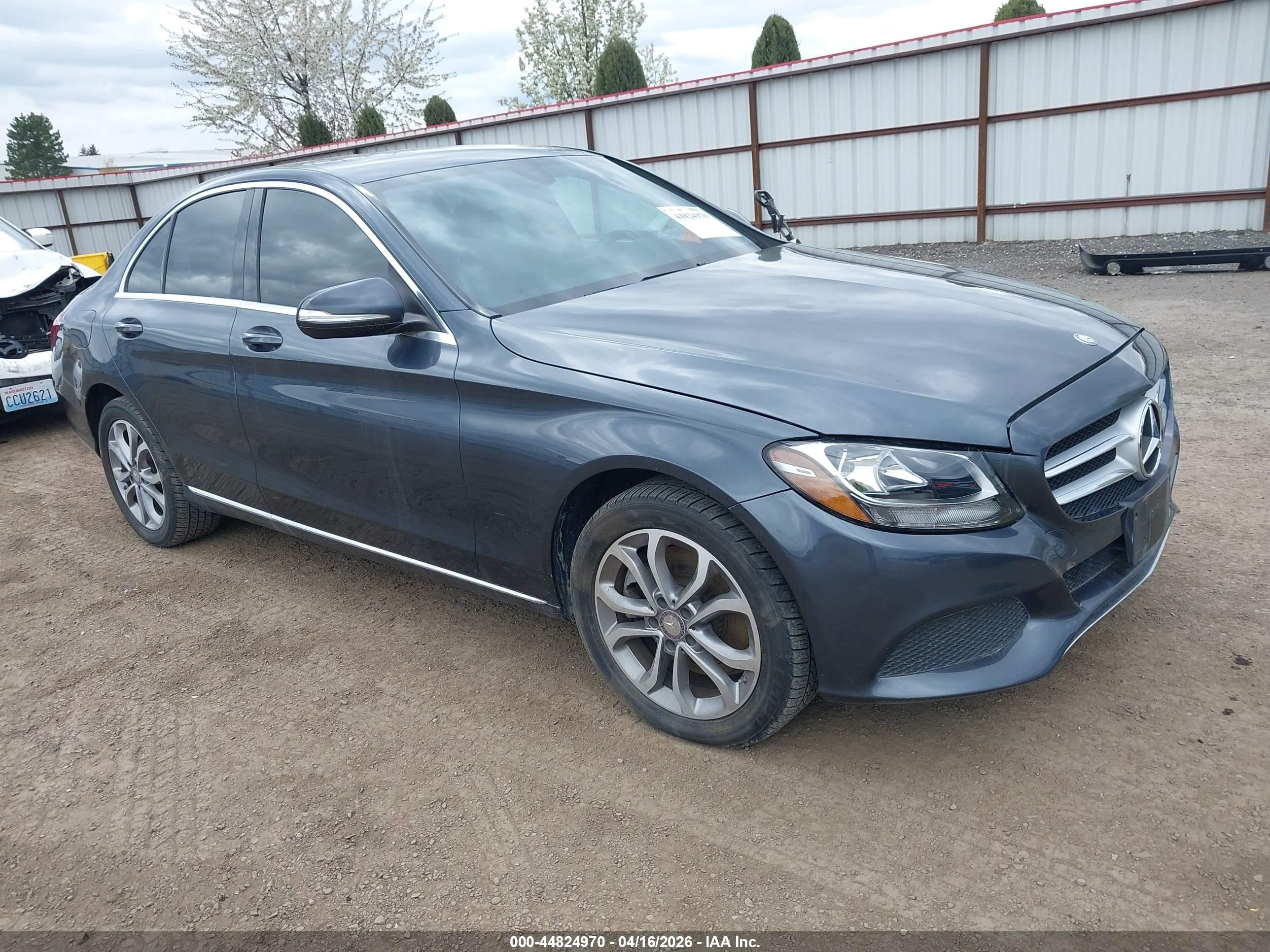 2015 Mercedes-benz C 300 4matic Gray vin: 55SWF4KBXFU049519