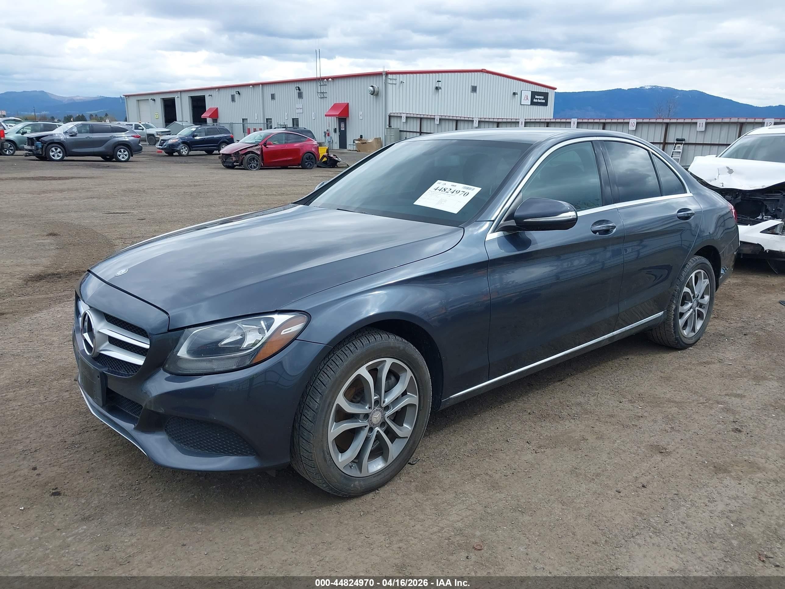 2015 Mercedes-benz C 300 4matic Gray vin: 55SWF4KBXFU049519