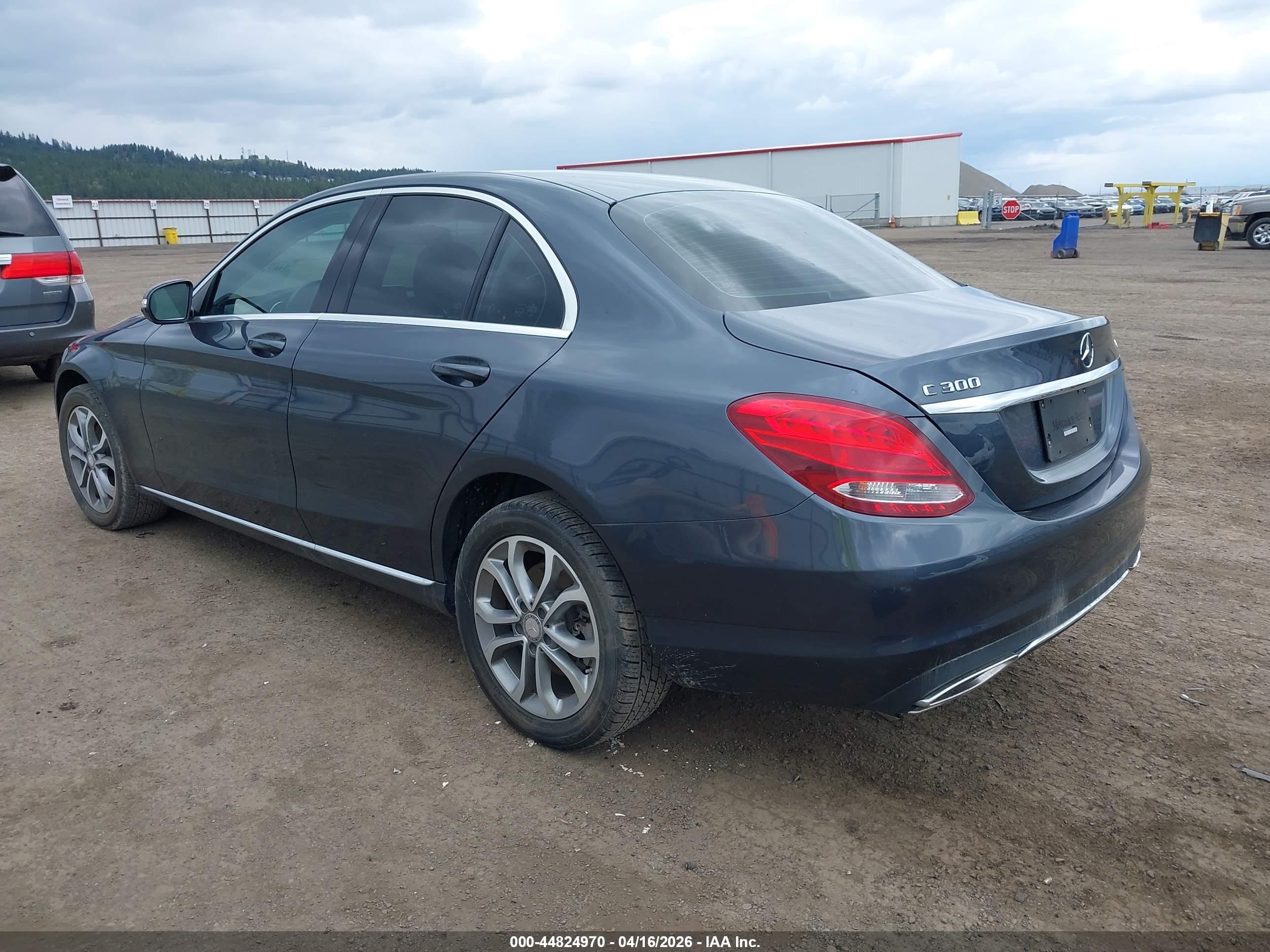 2015 Mercedes-benz C 300 4matic Gray vin: 55SWF4KBXFU049519