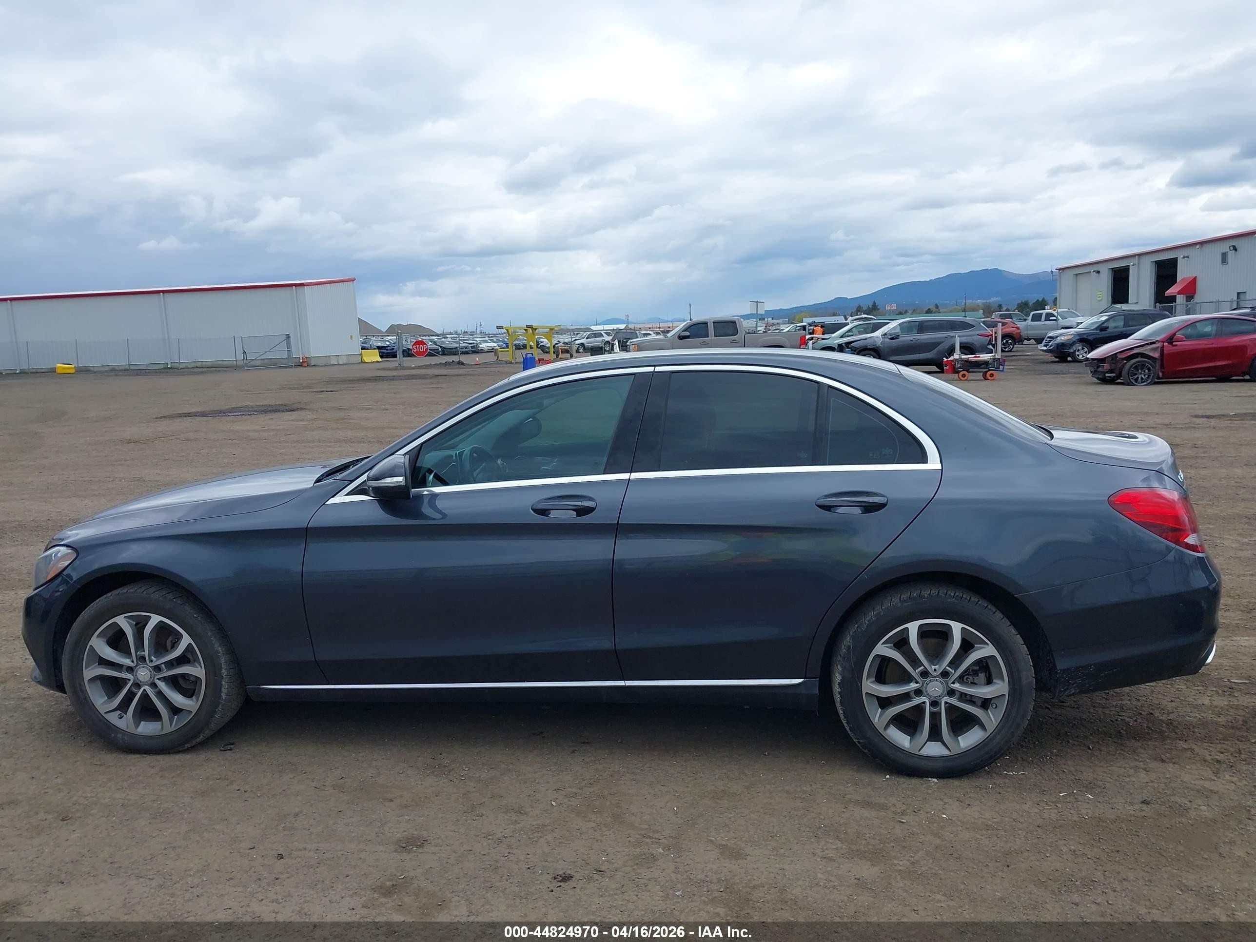 2015 Mercedes-benz C 300 4matic Gray vin: 55SWF4KBXFU049519