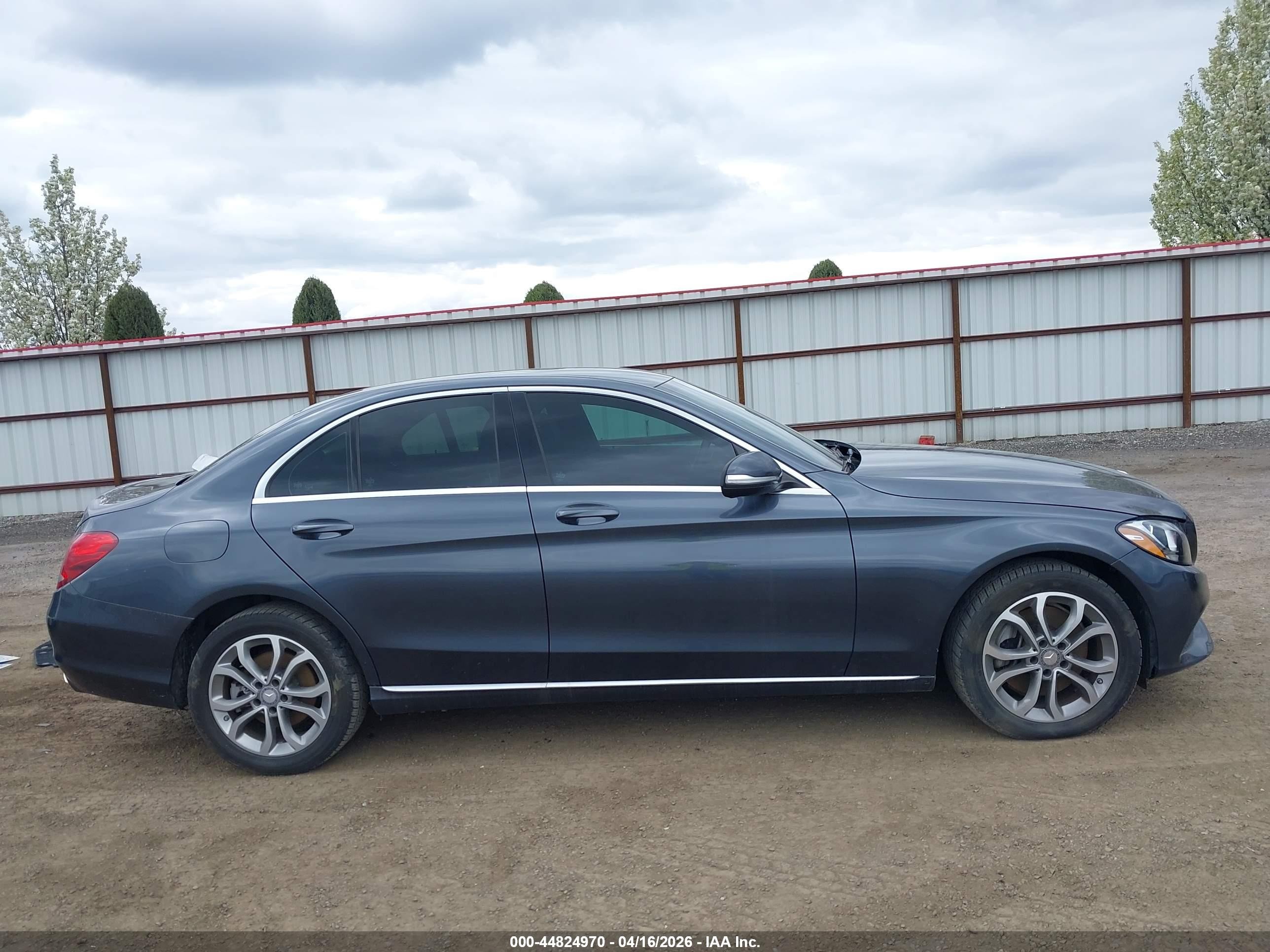 2015 Mercedes-benz C 300 4matic Gray vin: 55SWF4KBXFU049519
