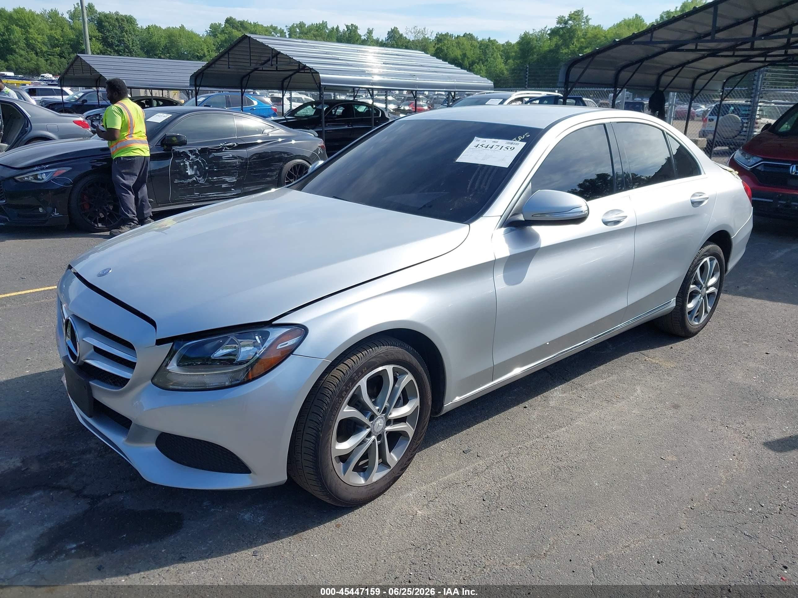 2015 Mercedes-benz C 300 4matic Silver vin: 55SWF4KBXFU051691