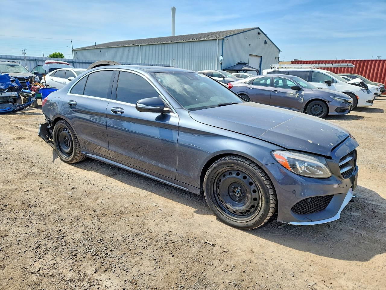 2015 Mercedes-benz C 300 4matic Gray vin: 55SWF4KBXFU053800