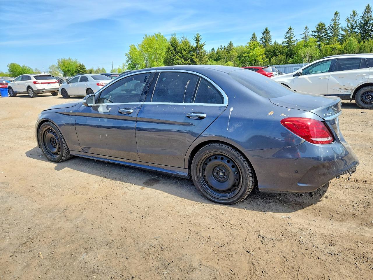 2015 Mercedes-benz C 300 4matic Gray vin: 55SWF4KBXFU053800