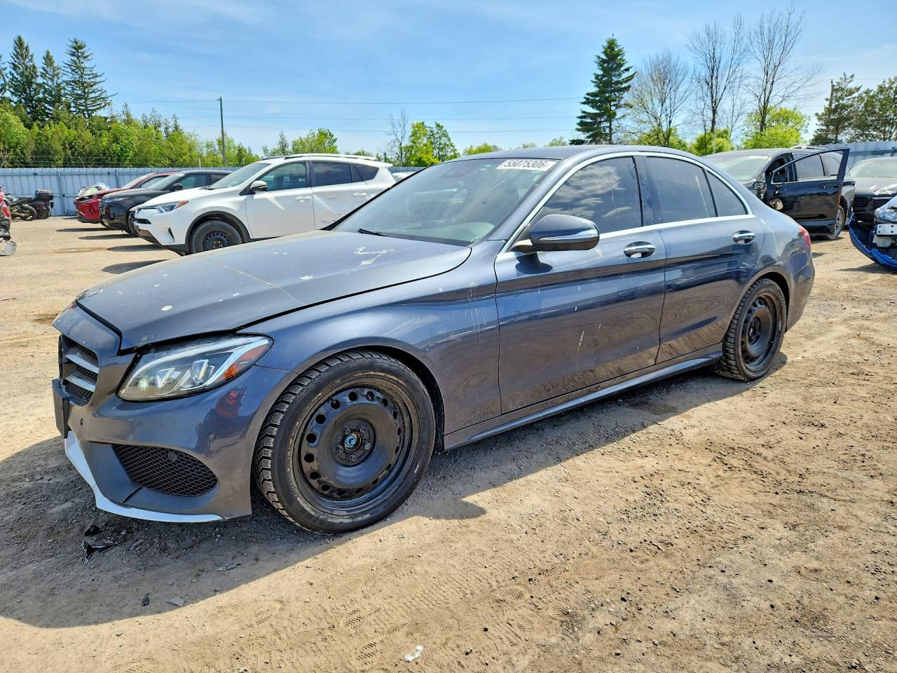 2015 Mercedes-benz C 300 4matic Gray vin: 55SWF4KBXFU053800