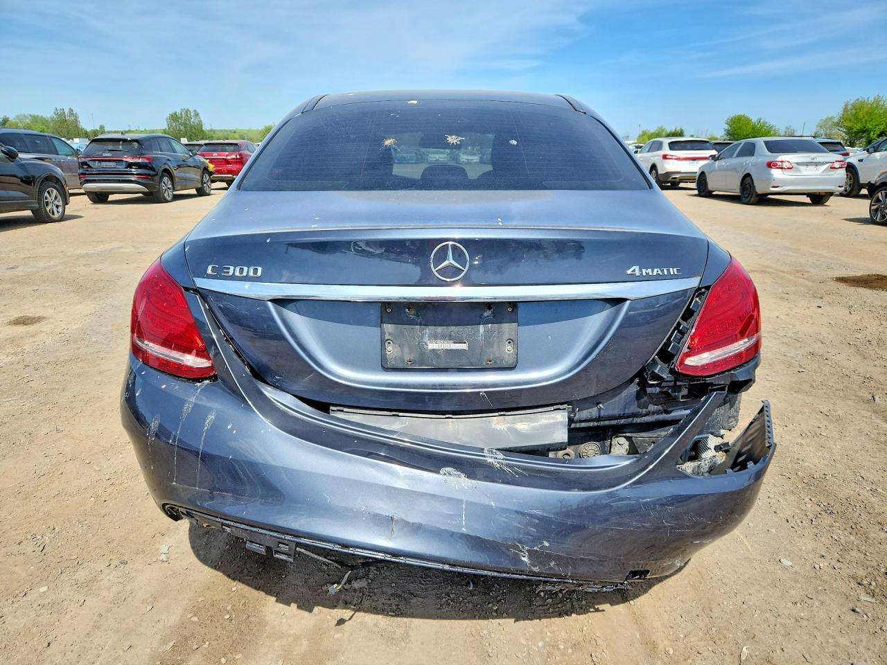 2015 Mercedes-benz C 300 4matic Gray vin: 55SWF4KBXFU053800