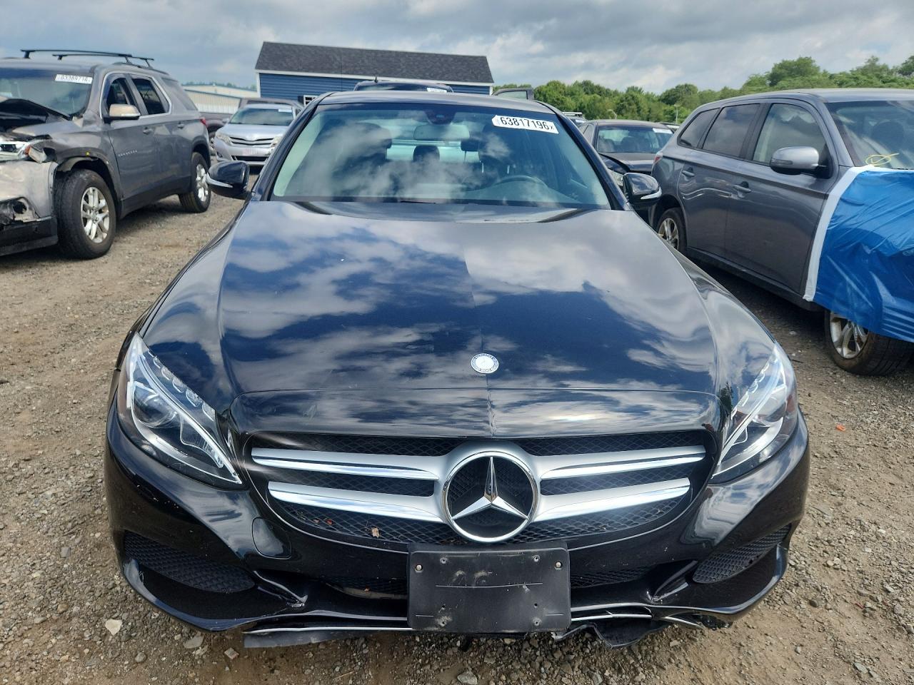 2015 Mercedes-benz C 300 4matic Black vin: 55SWF4KBXFU056289