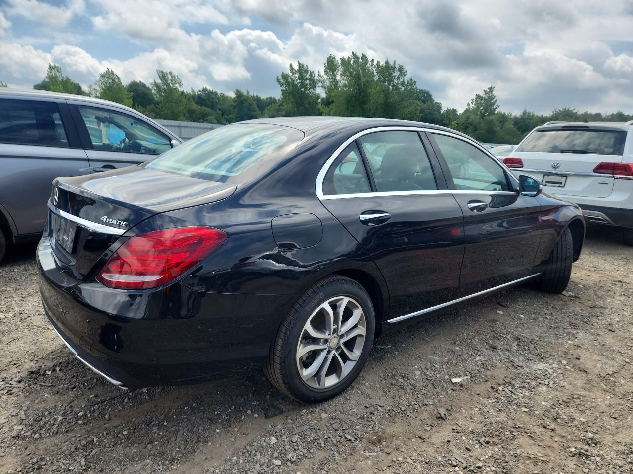 2015 Mercedes-benz C 300 4matic Black vin: 55SWF4KBXFU056289