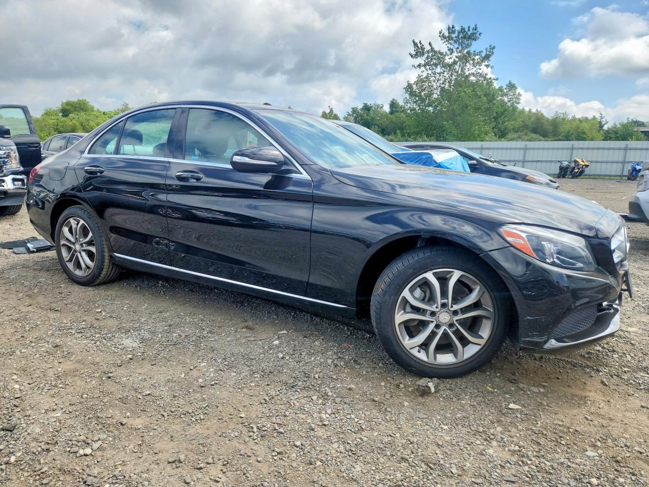 2015 Mercedes-benz C 300 4matic Black vin: 55SWF4KBXFU056289