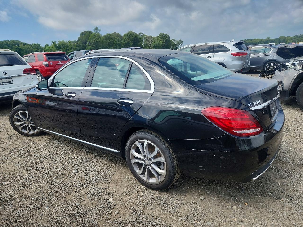 2015 Mercedes-benz C 300 4matic Black vin: 55SWF4KBXFU056289