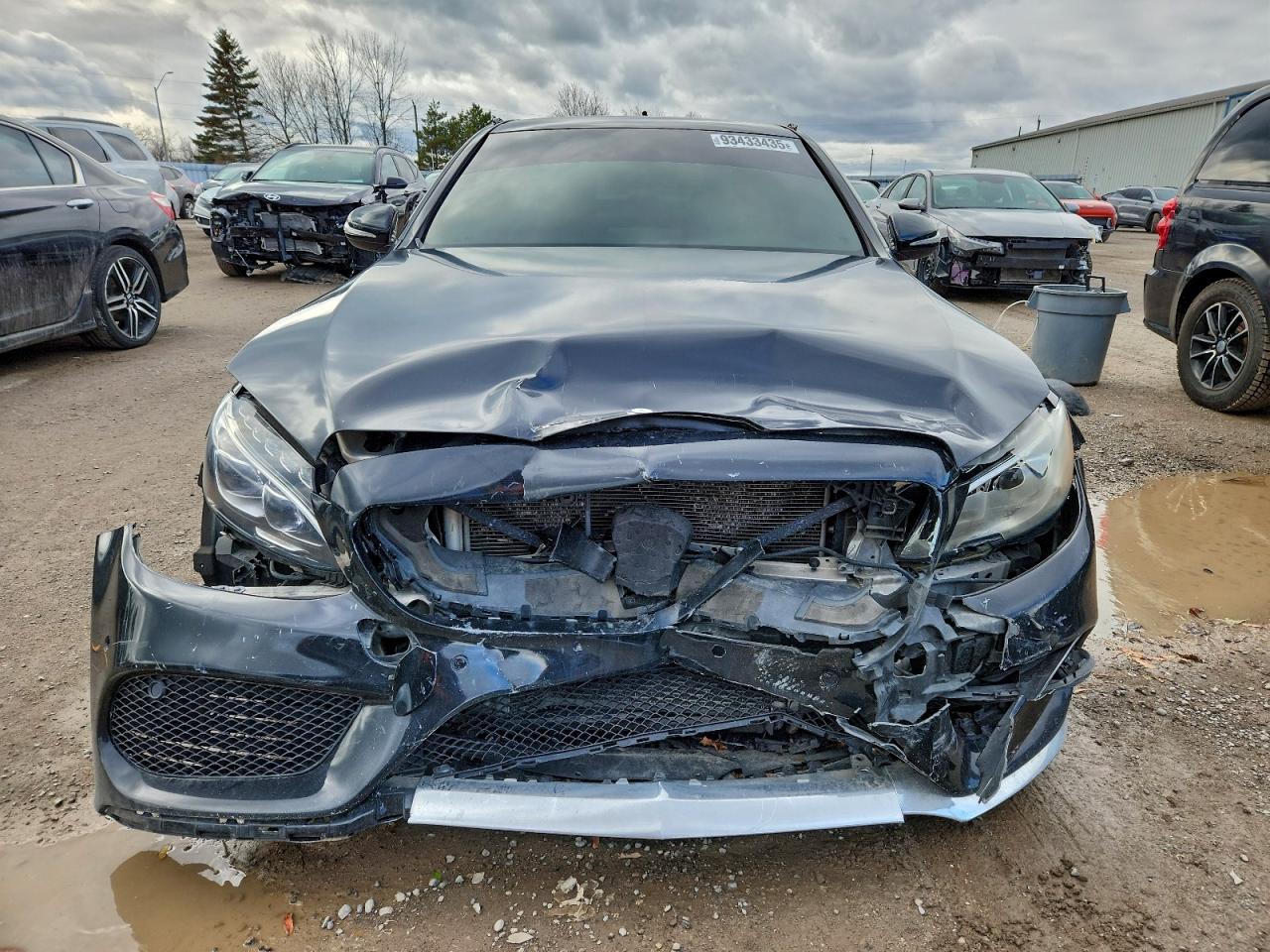 2015 Mercedes-benz C 300 4matic Black vin: 55SWF4KBXFU079538