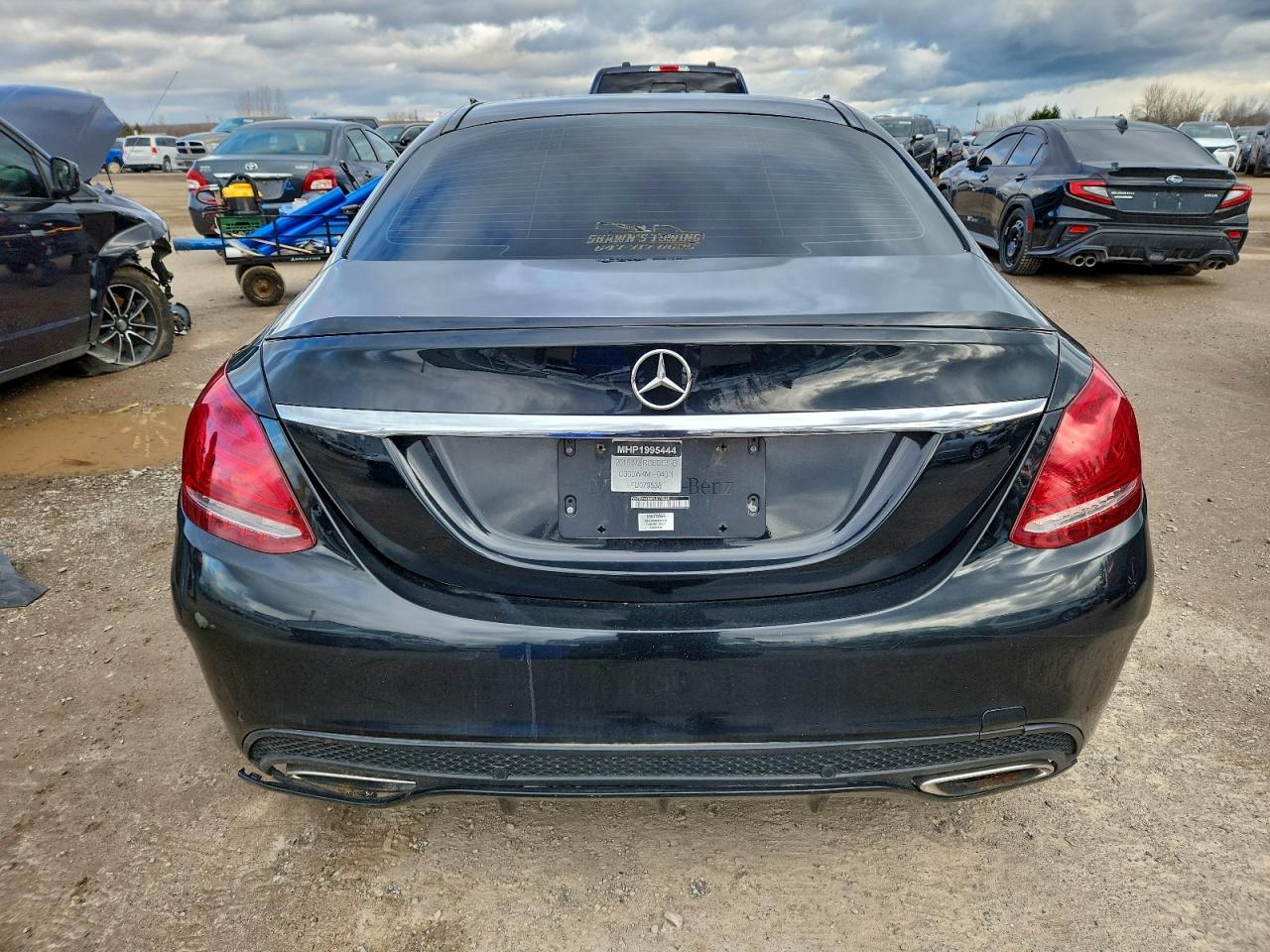 2015 Mercedes-benz C 300 4matic Black vin: 55SWF4KBXFU079538