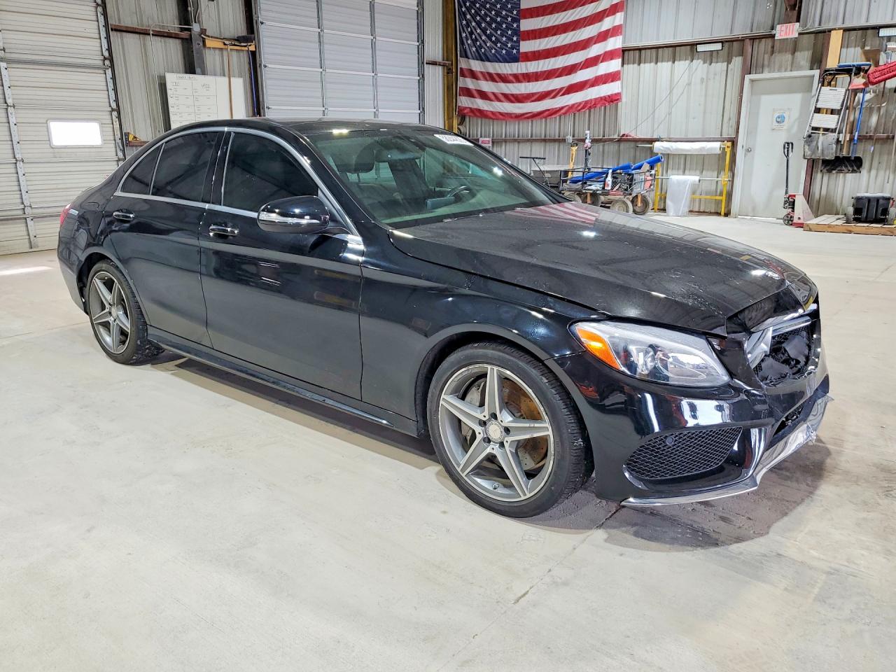 2015 Mercedes-benz C 300 4matic Black vin: 55SWF4KBXFU092418