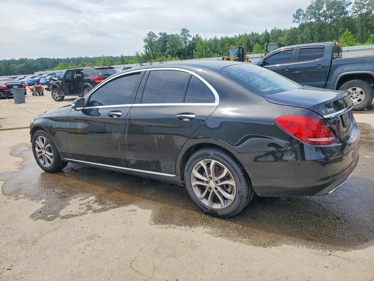 2015 Mercedes-benz C 300 4matic Black vin: 55SWF4KBXFU095884