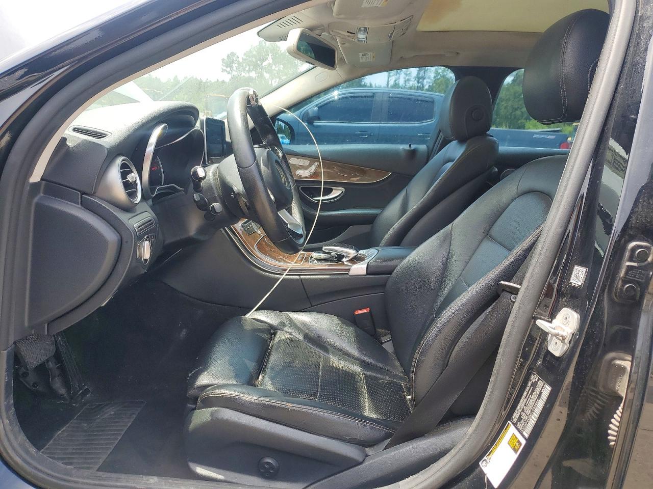 2015 Mercedes-benz C 300 4matic Black vin: 55SWF4KBXFU095884