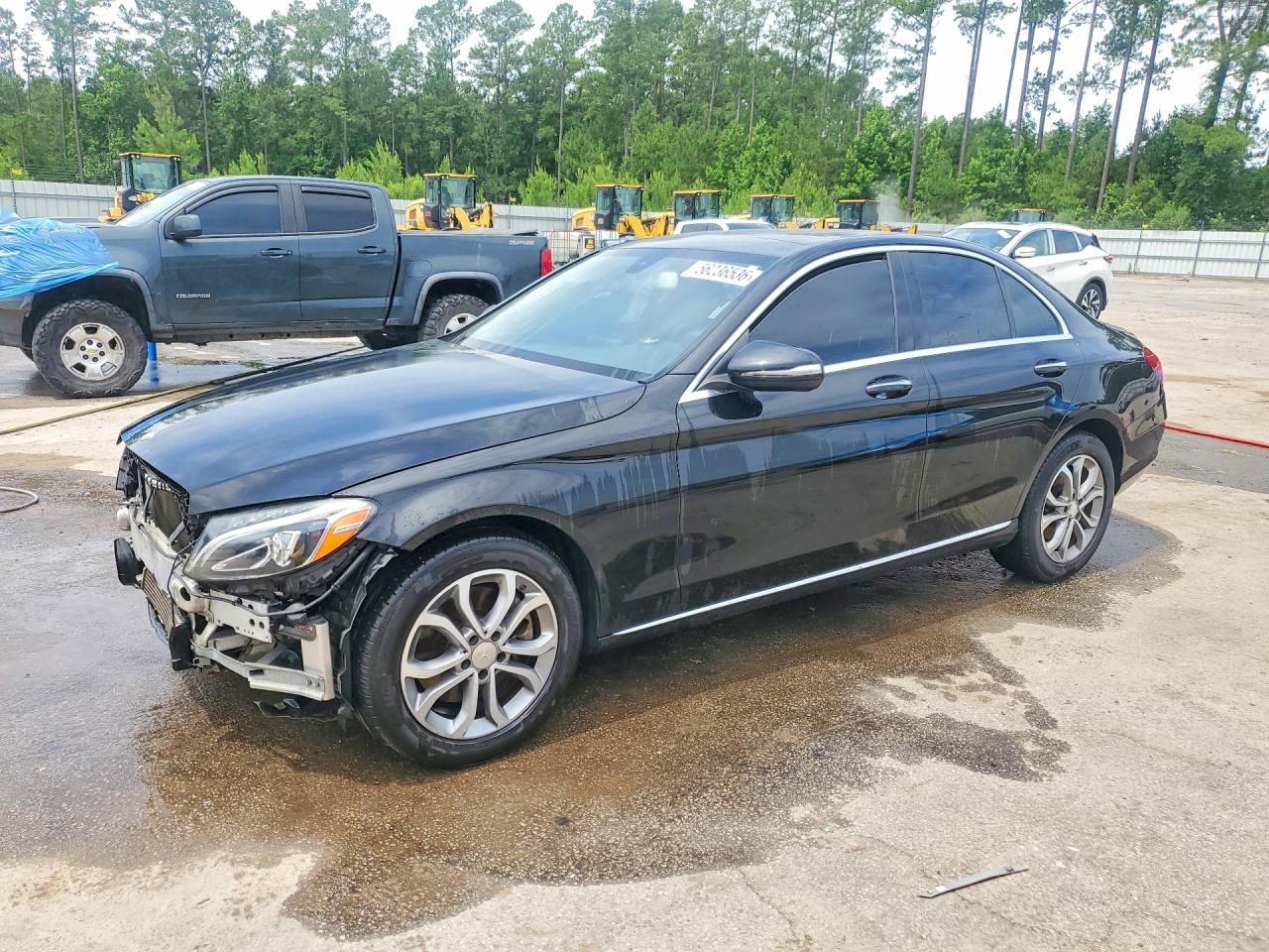 2015 Mercedes-benz C 300 4matic Black vin: 55SWF4KBXFU095884