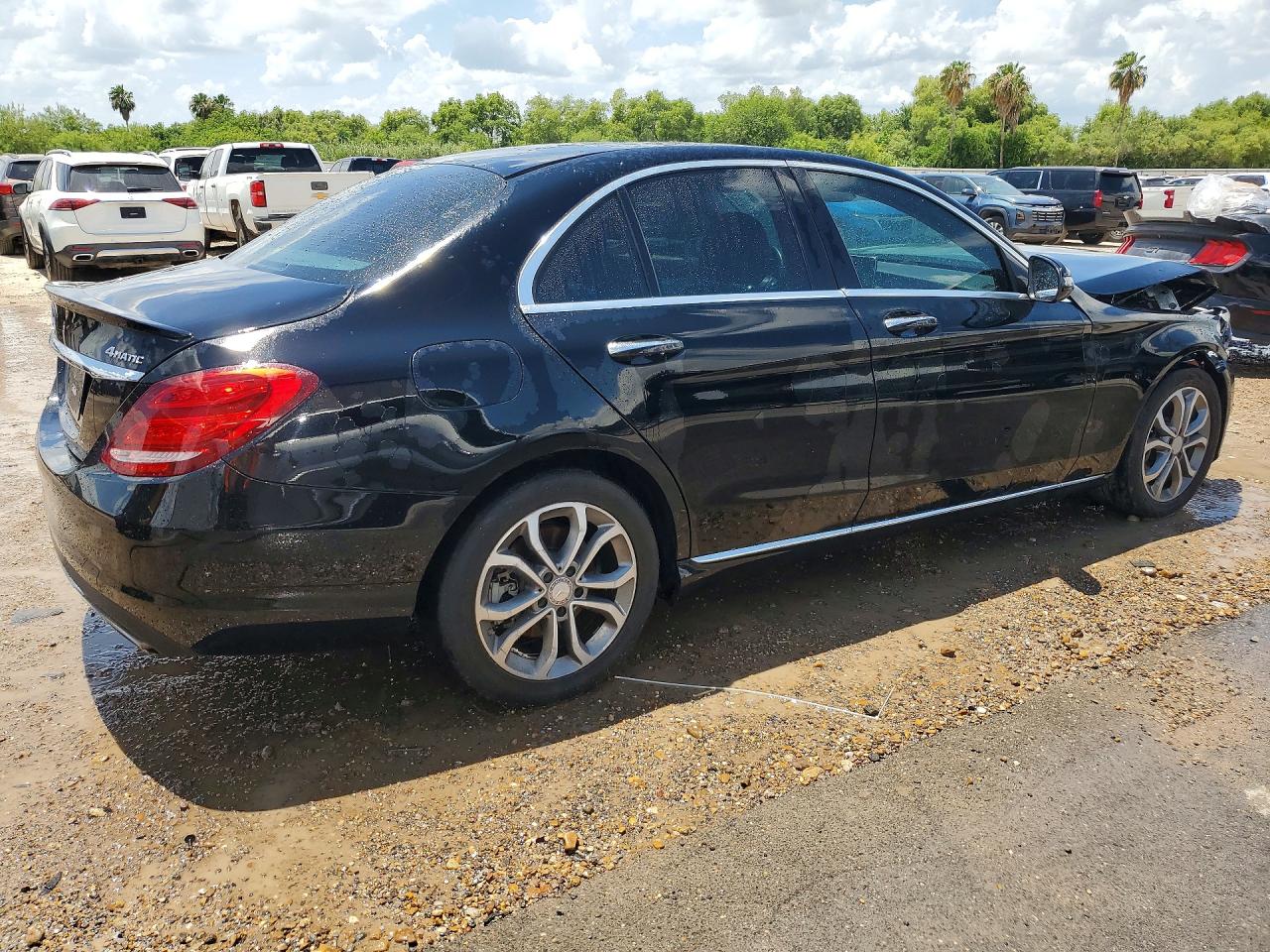 2016 Mercedes-benz C 300 4matic Black vin: 55SWF4KBXGU135995