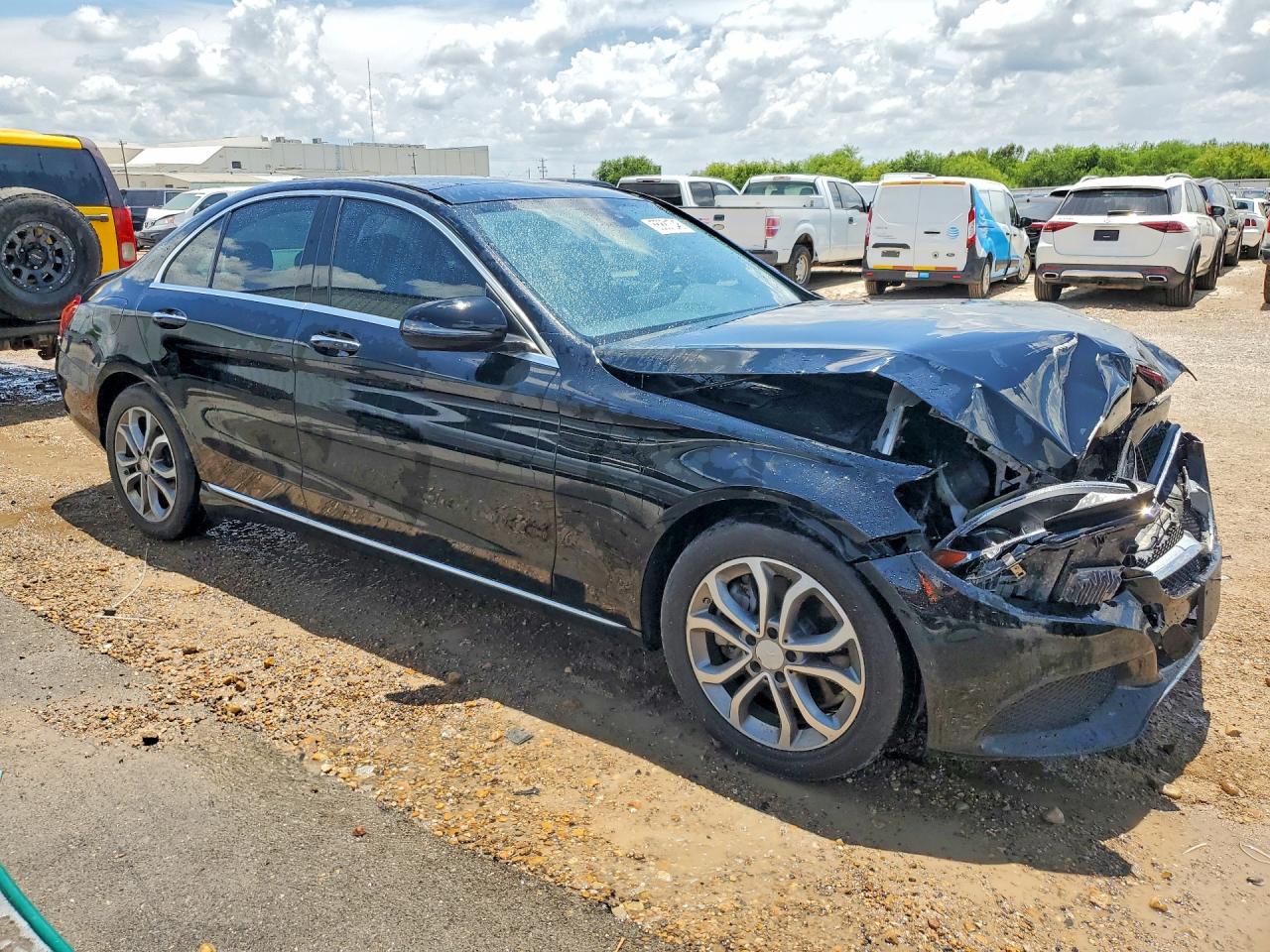2016 Mercedes-benz C 300 4matic Black vin: 55SWF4KBXGU135995