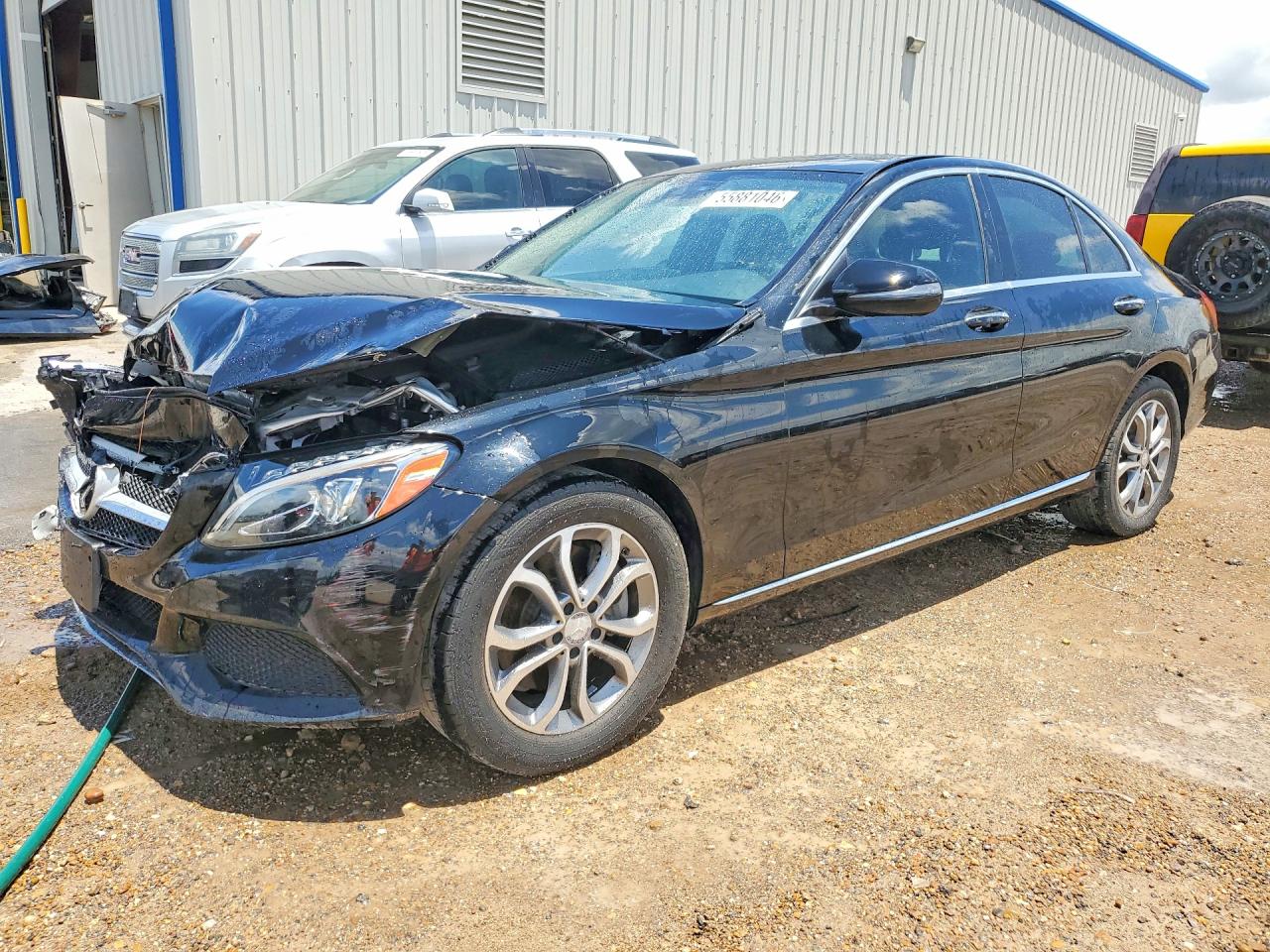2016 Mercedes-benz C 300 4matic Black vin: 55SWF4KBXGU135995