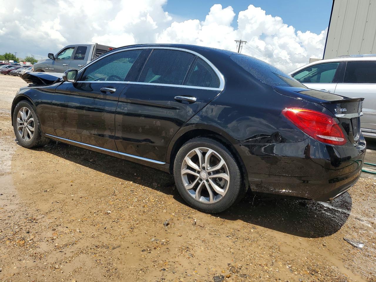 2016 Mercedes-benz C 300 4matic Black vin: 55SWF4KBXGU135995