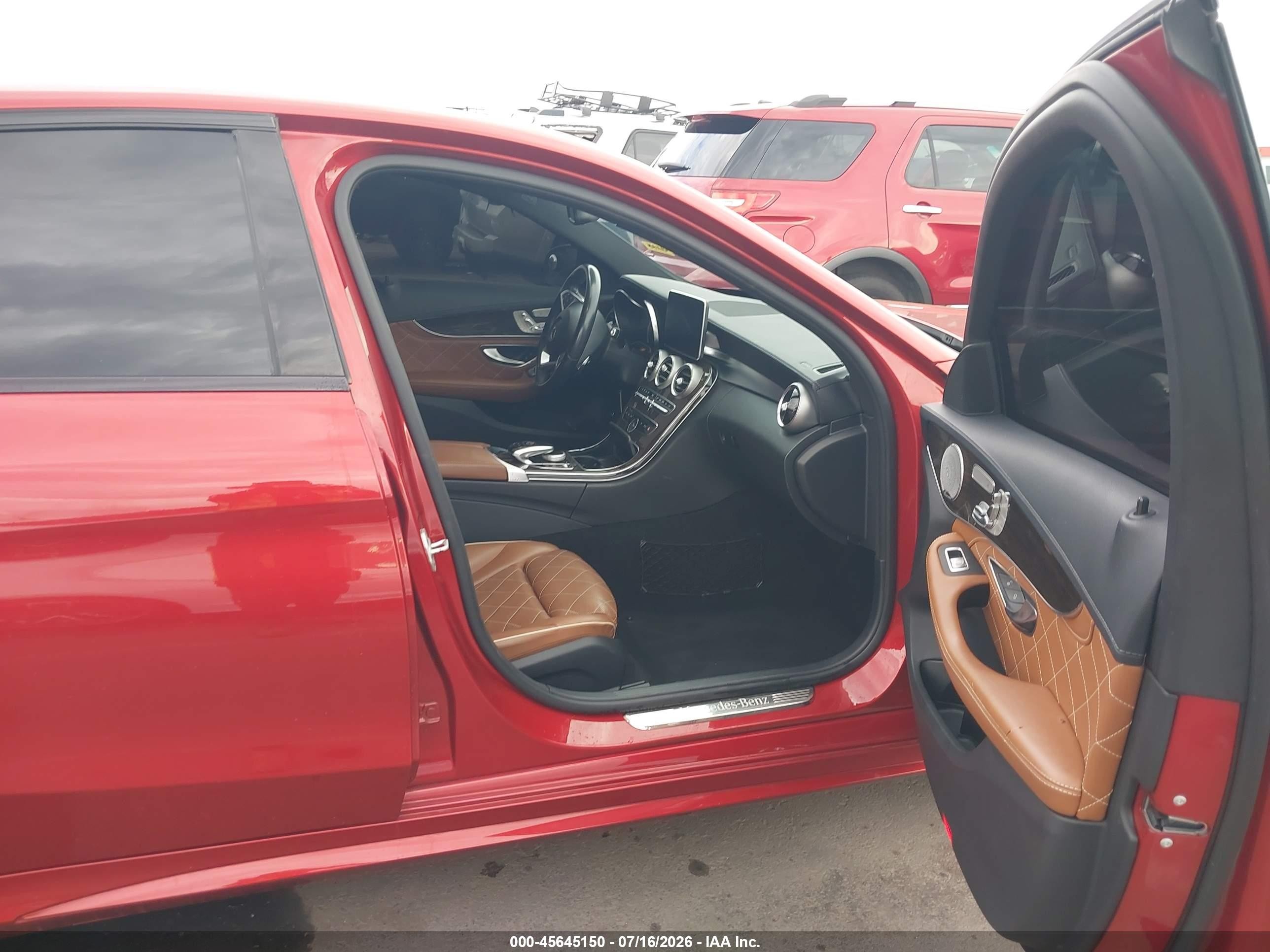 2016 Mercedes-benz C 450 Amg 4matic Красный vin: 55SWF6EB3GU130208