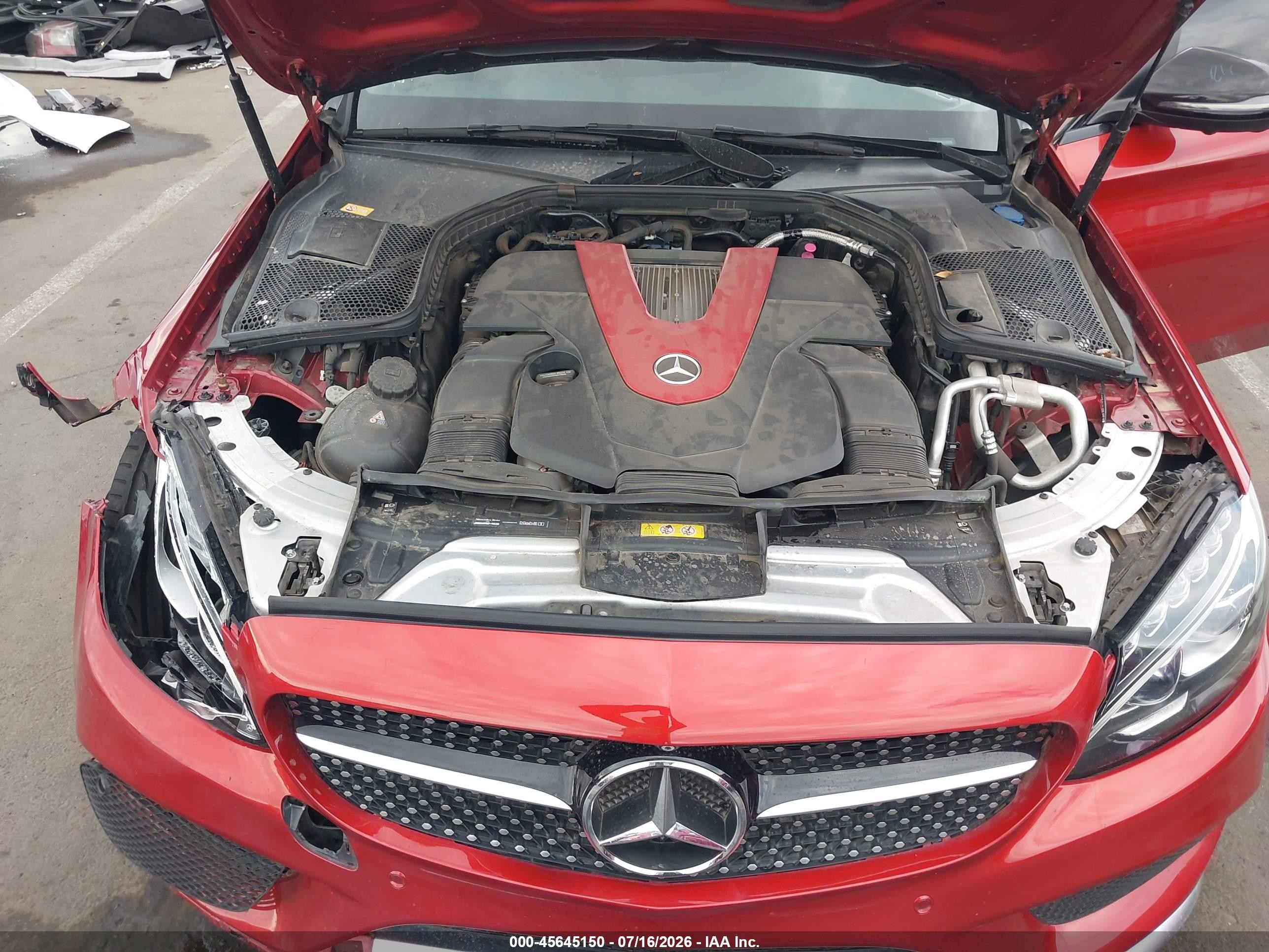 2016 Mercedes-benz C 450 Amg 4matic Красный vin: 55SWF6EB3GU130208