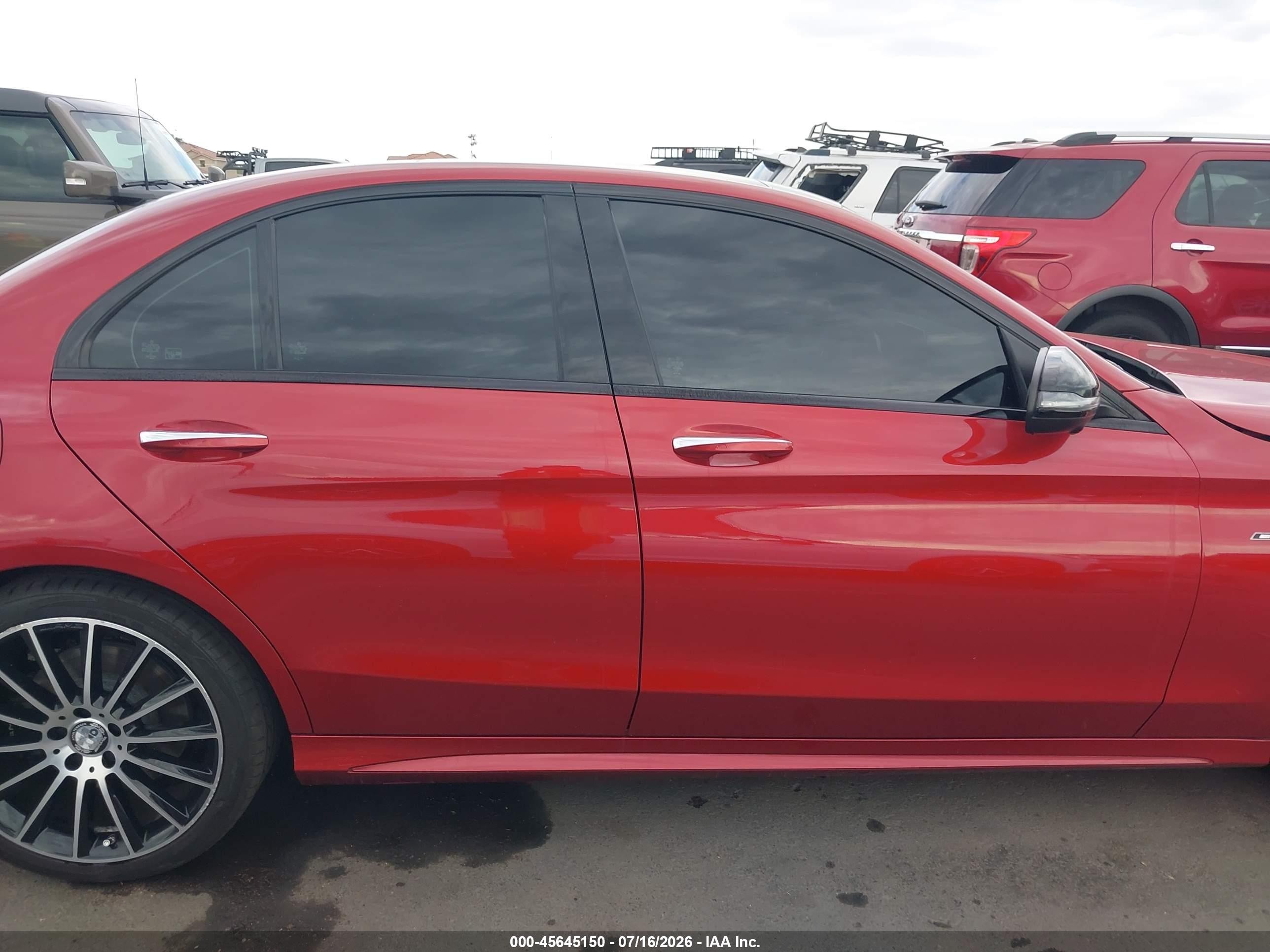 2016 Mercedes-benz C 450 Amg 4matic Красный vin: 55SWF6EB3GU130208