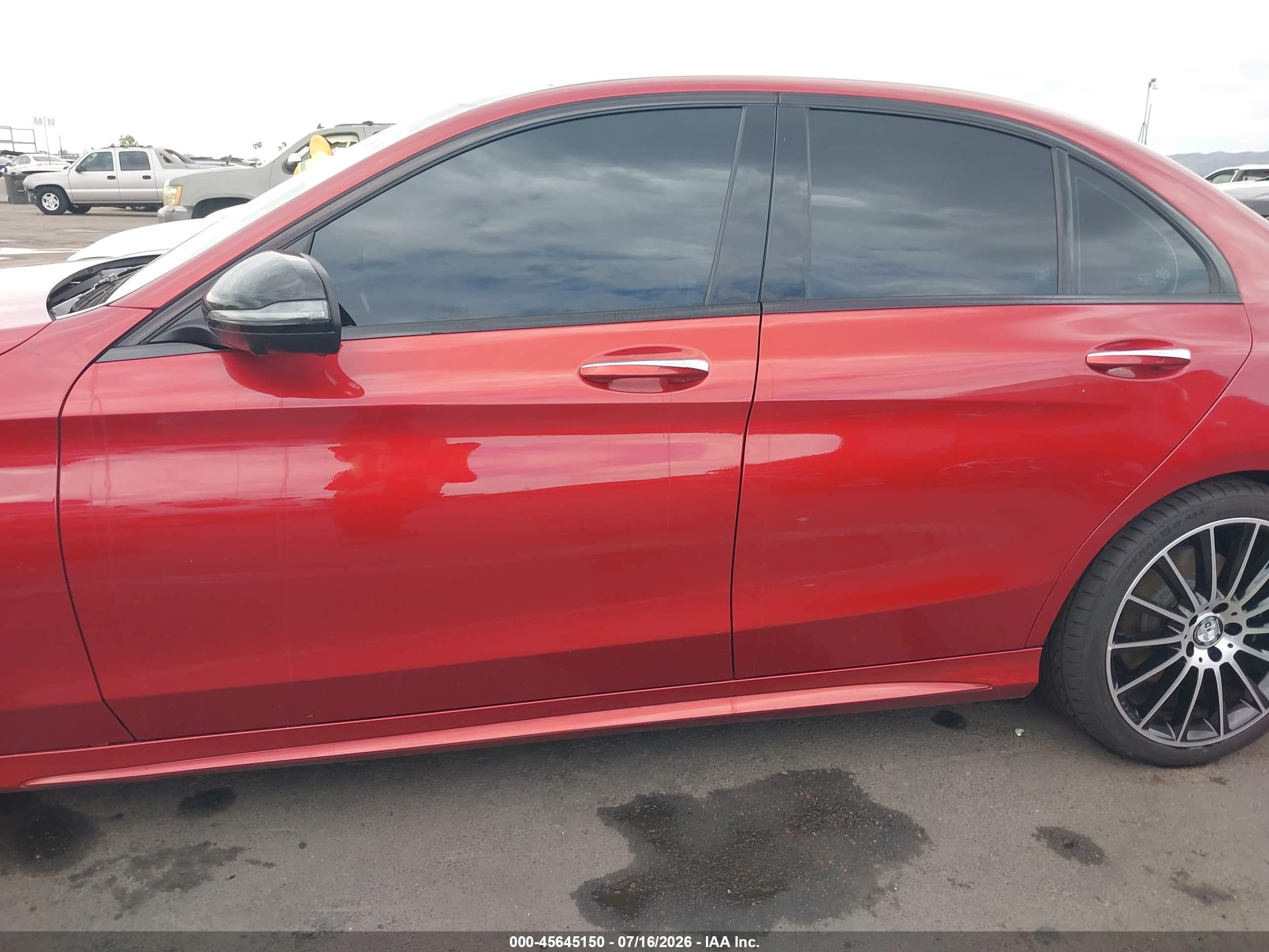 2016 Mercedes-benz C 450 Amg 4matic Красный vin: 55SWF6EB3GU130208