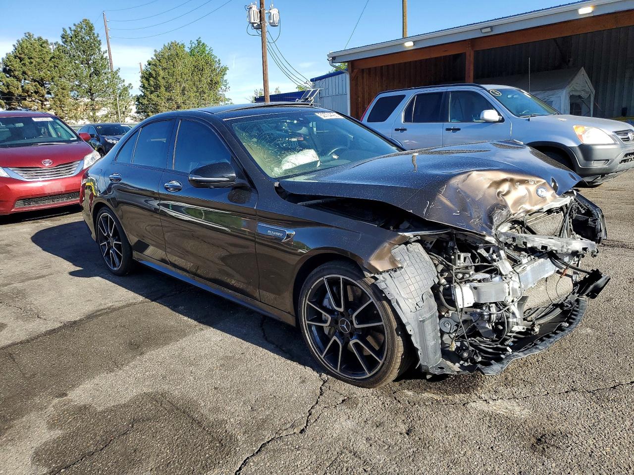 2017 Mercedes-benz C 43 4matic Amg Brown vin: 55SWF6EB4HU181606