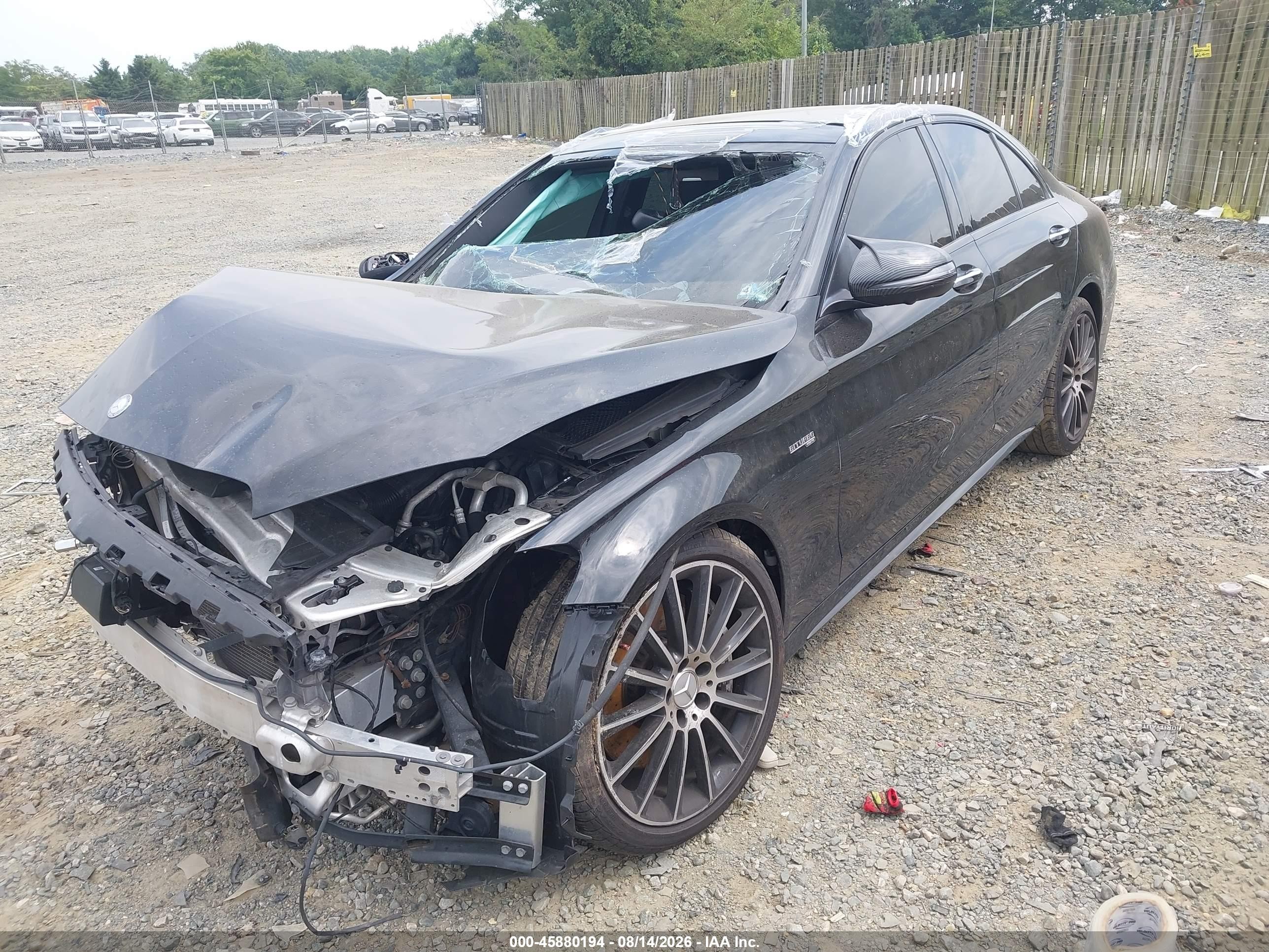2017 Mercedes-benz Amg C 43 4matic Black vin: 55SWF6EB7HU213173