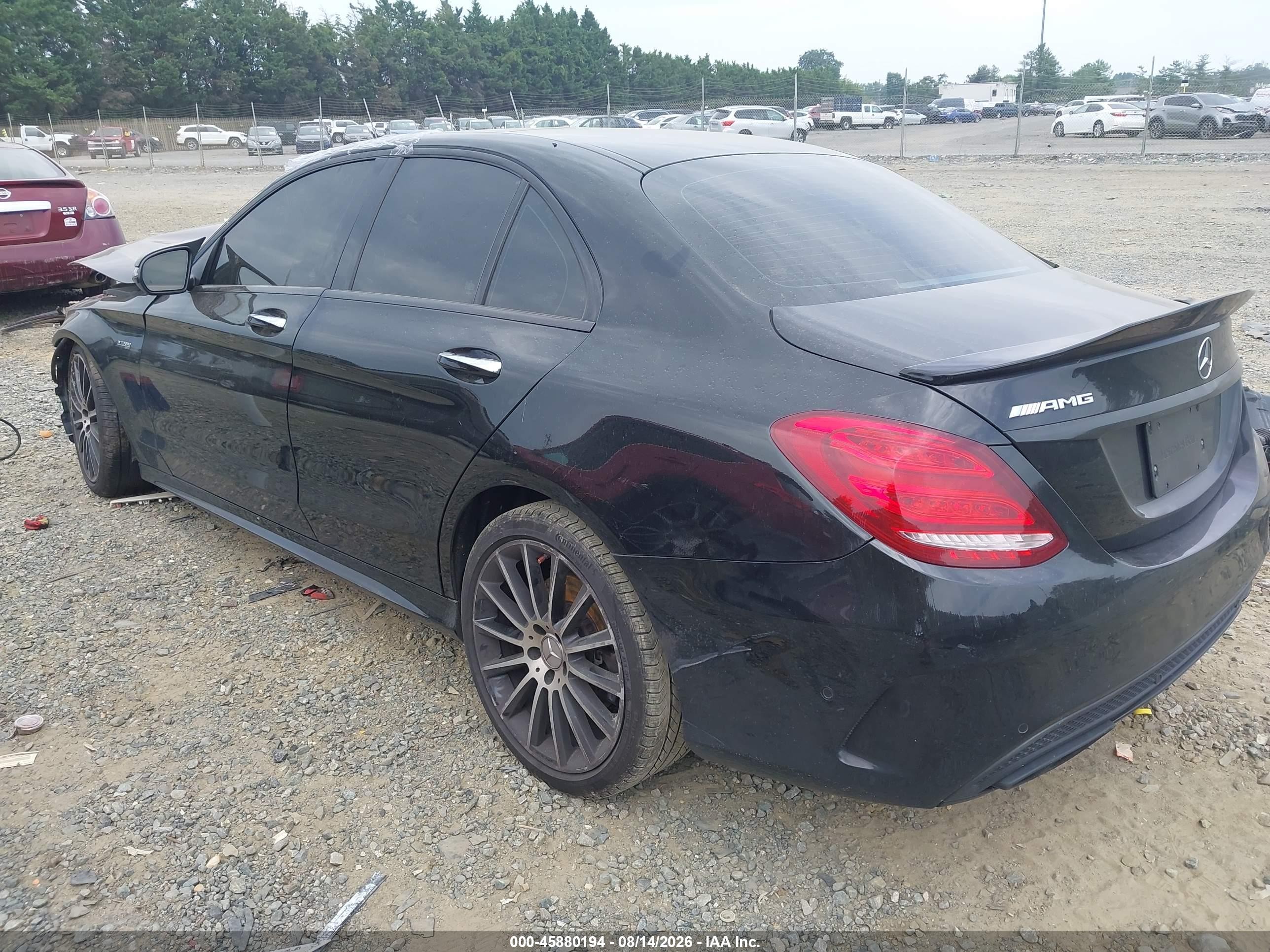 2017 Mercedes-benz Amg C 43 4matic Black vin: 55SWF6EB7HU213173