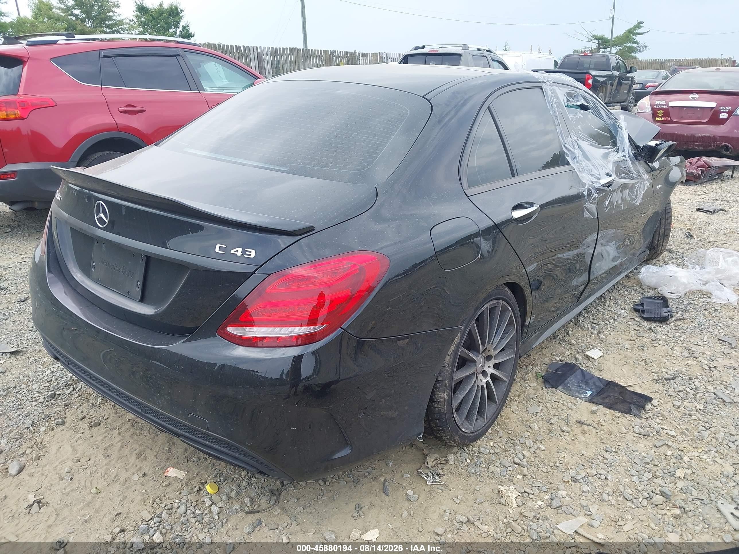 2017 Mercedes-benz Amg C 43 4matic Black vin: 55SWF6EB7HU213173