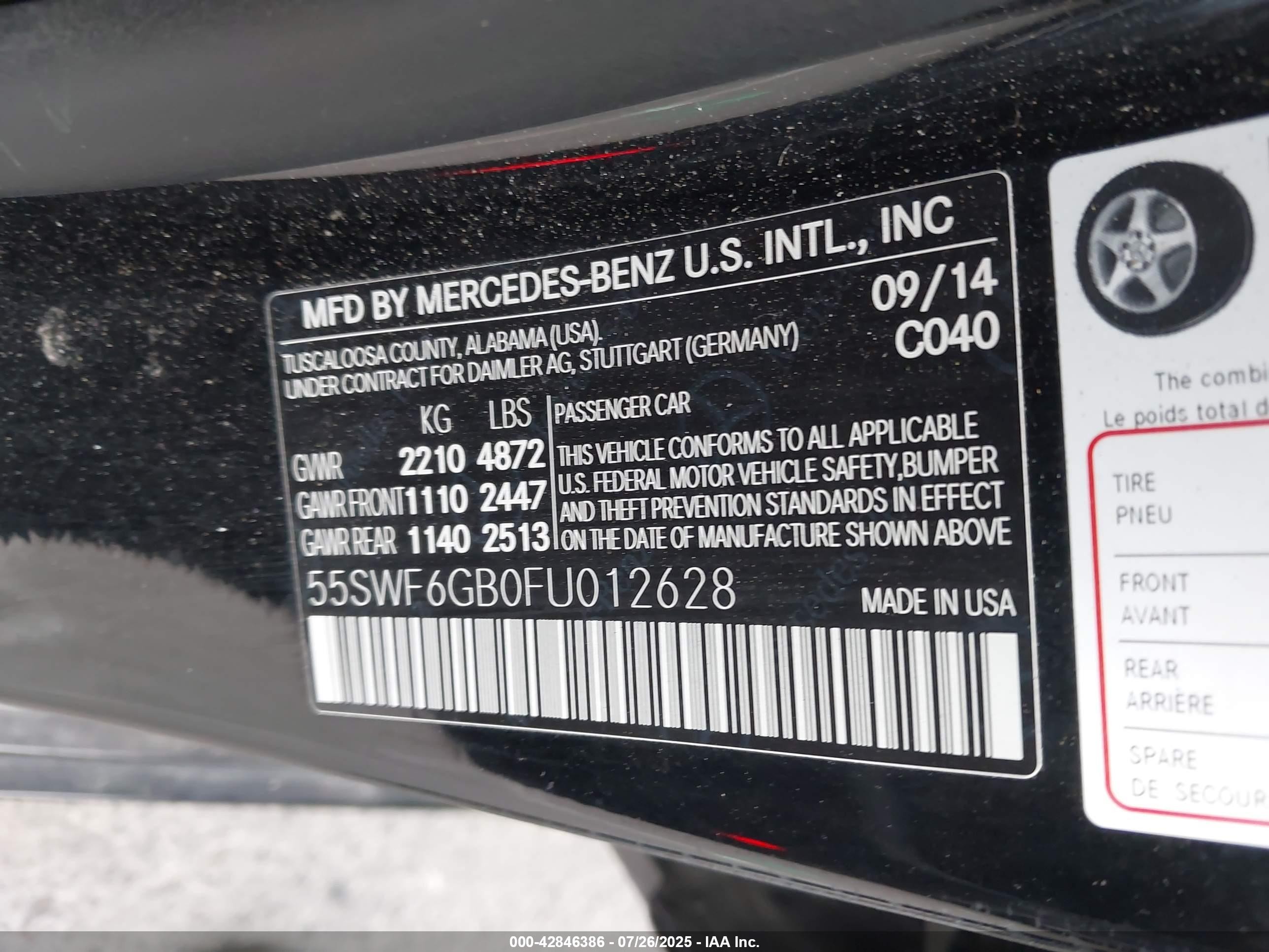 2015 Mercedes-benz C 400 4matic Gray vin: 55SWF6GB0FU012628