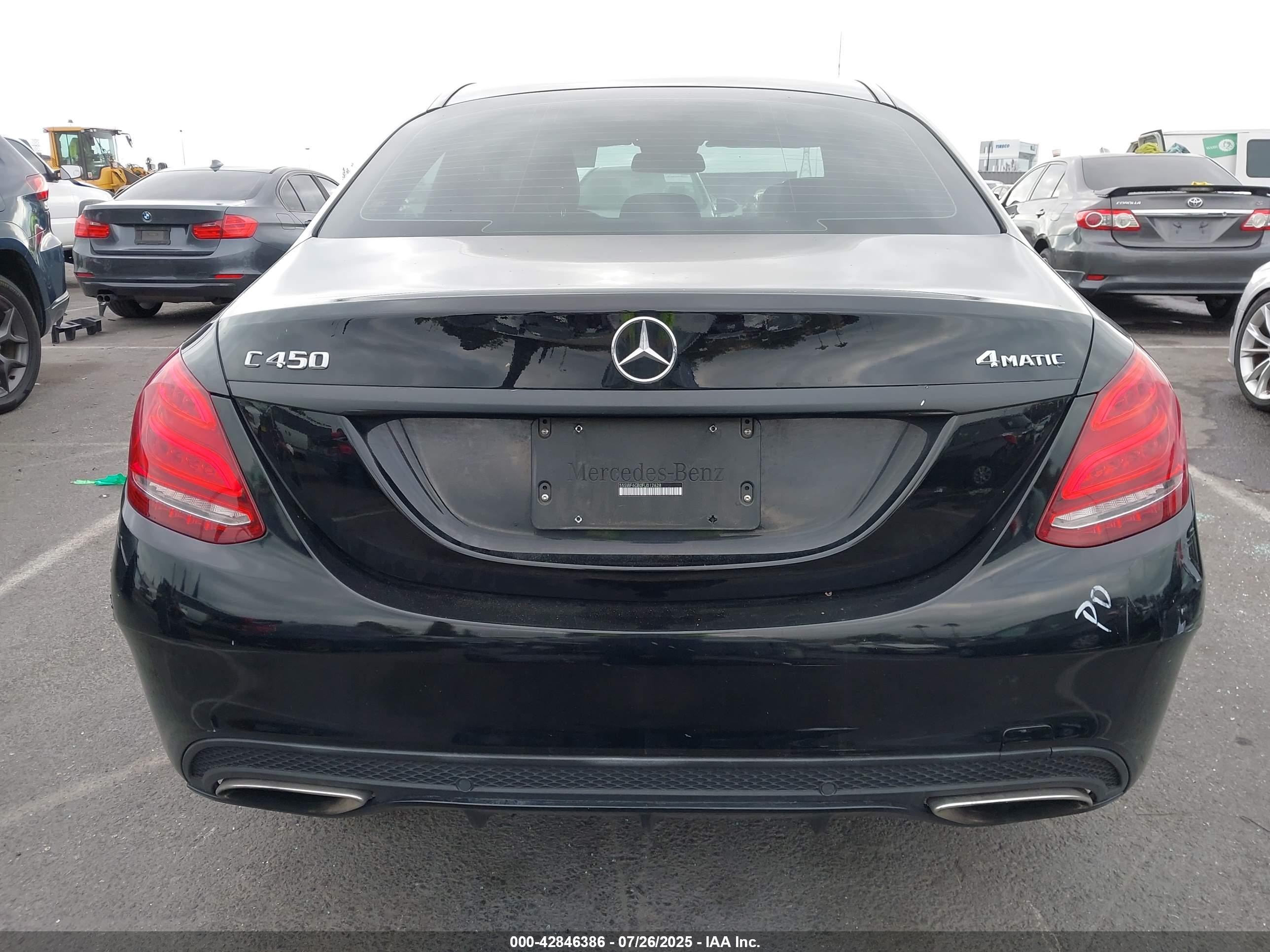 2015 Mercedes-benz C 400 4matic Gray vin: 55SWF6GB0FU012628