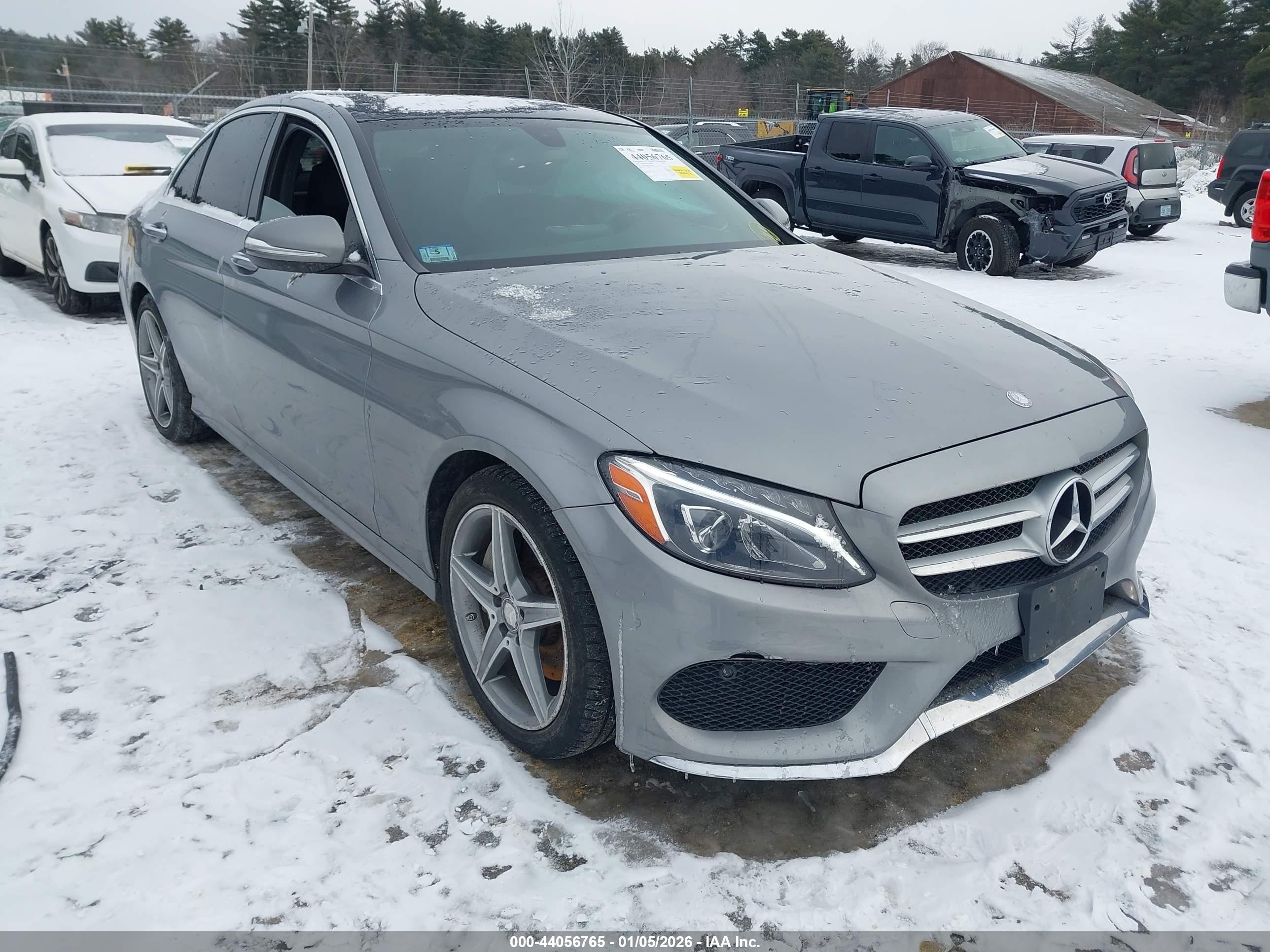 2015 Mercedes-benz C 400 4matic Gray vin: 55SWF6GB0FU028344
