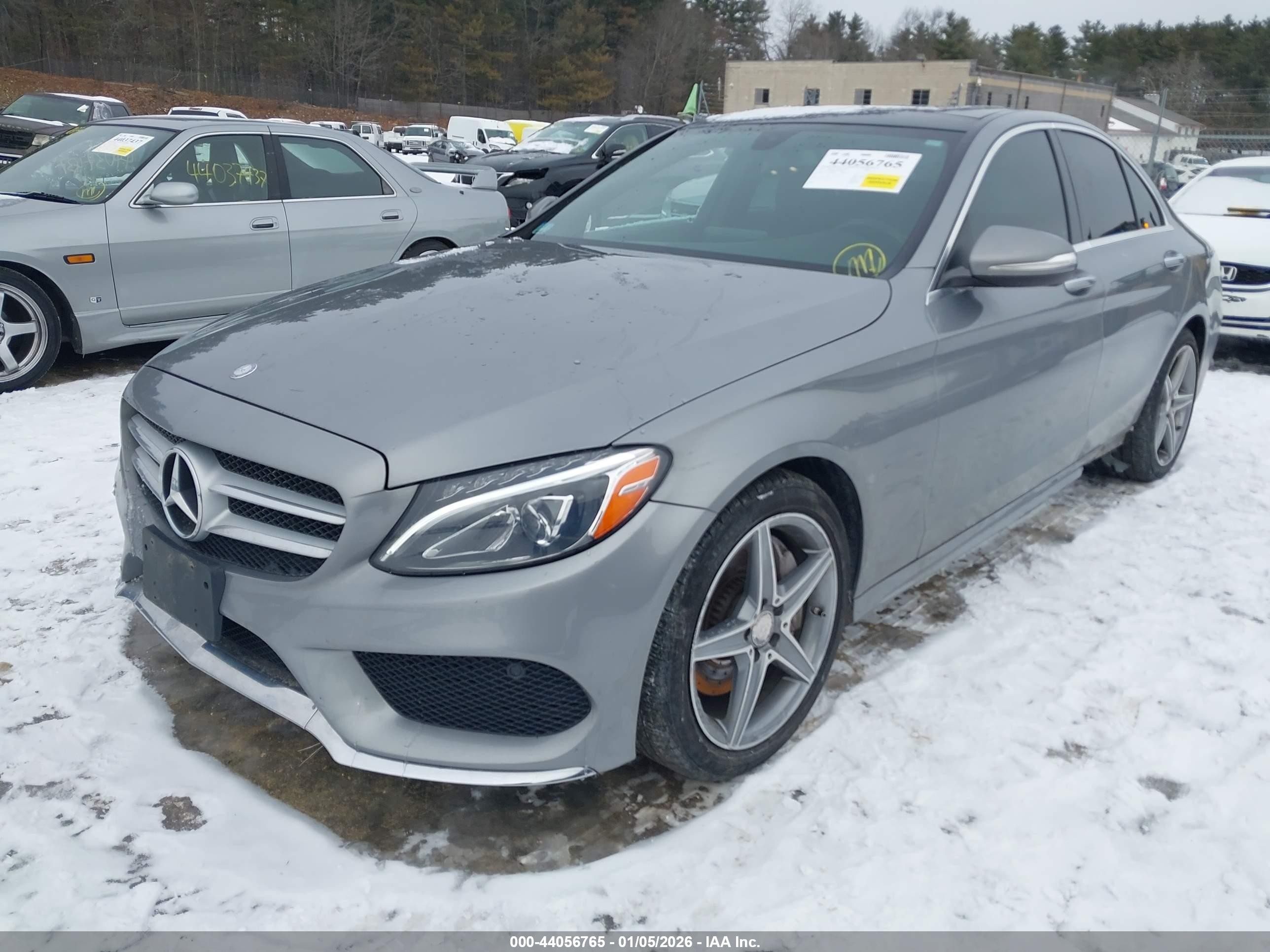2015 Mercedes-benz C 400 4matic Gray vin: 55SWF6GB0FU028344