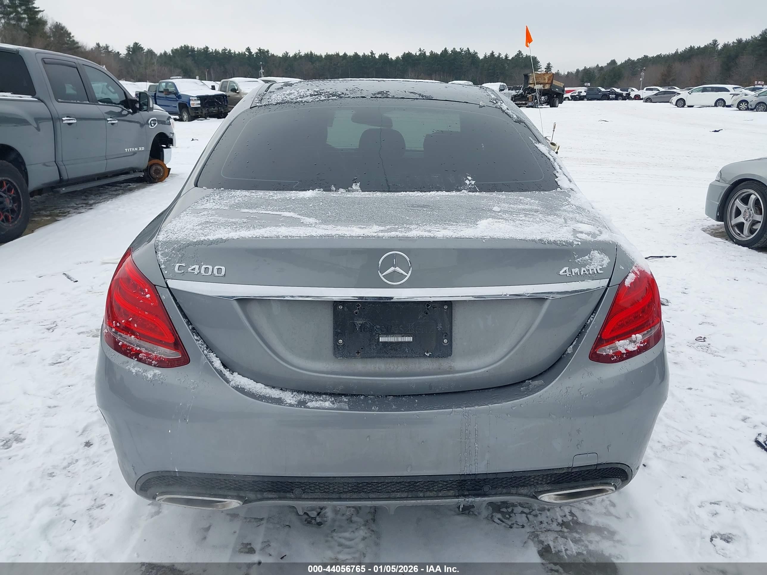 2015 Mercedes-benz C 400 4matic Gray vin: 55SWF6GB0FU028344