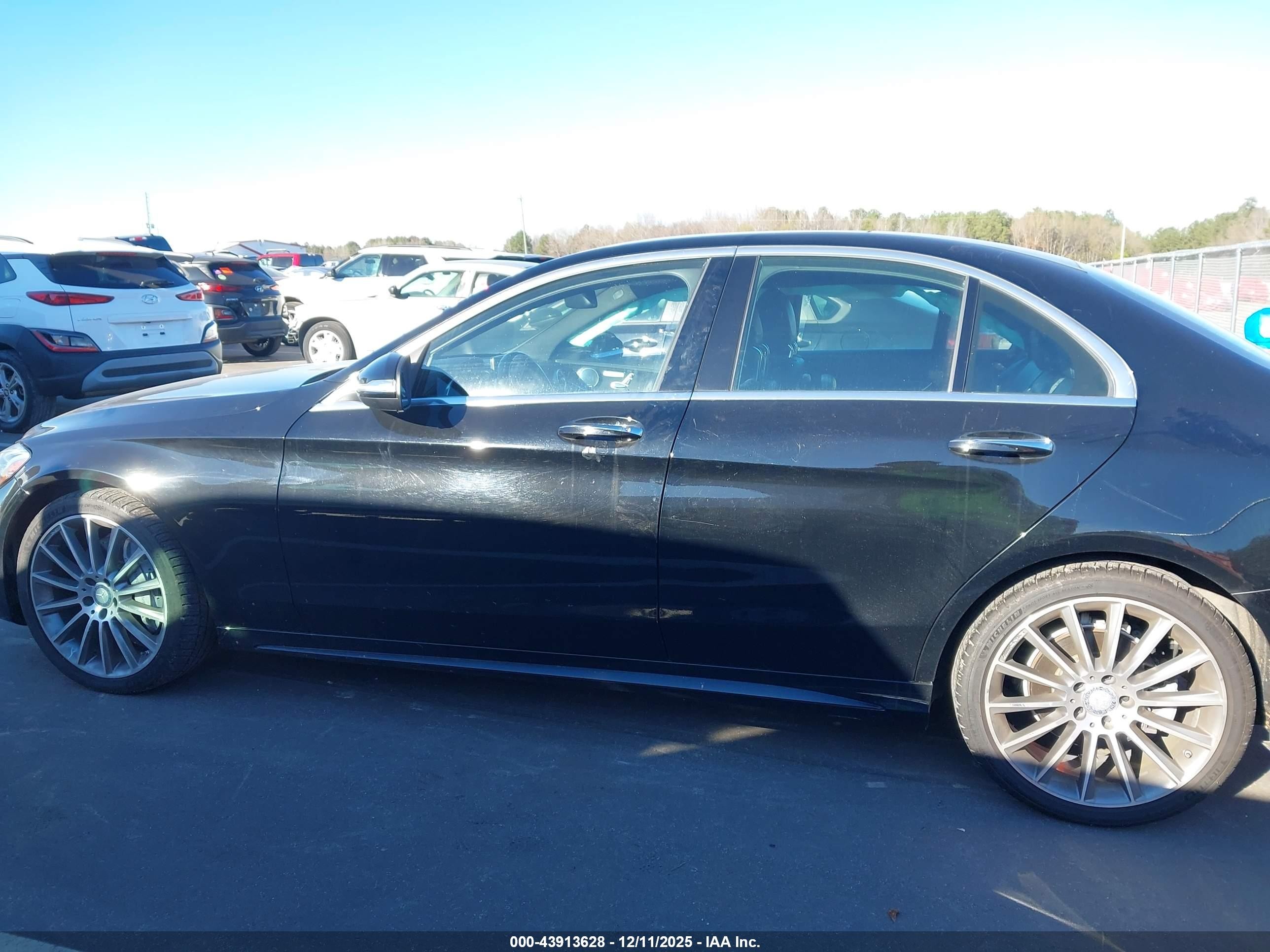 2015 Mercedes-benz C 400 4matic Black vin: 55SWF6GB0FU034578