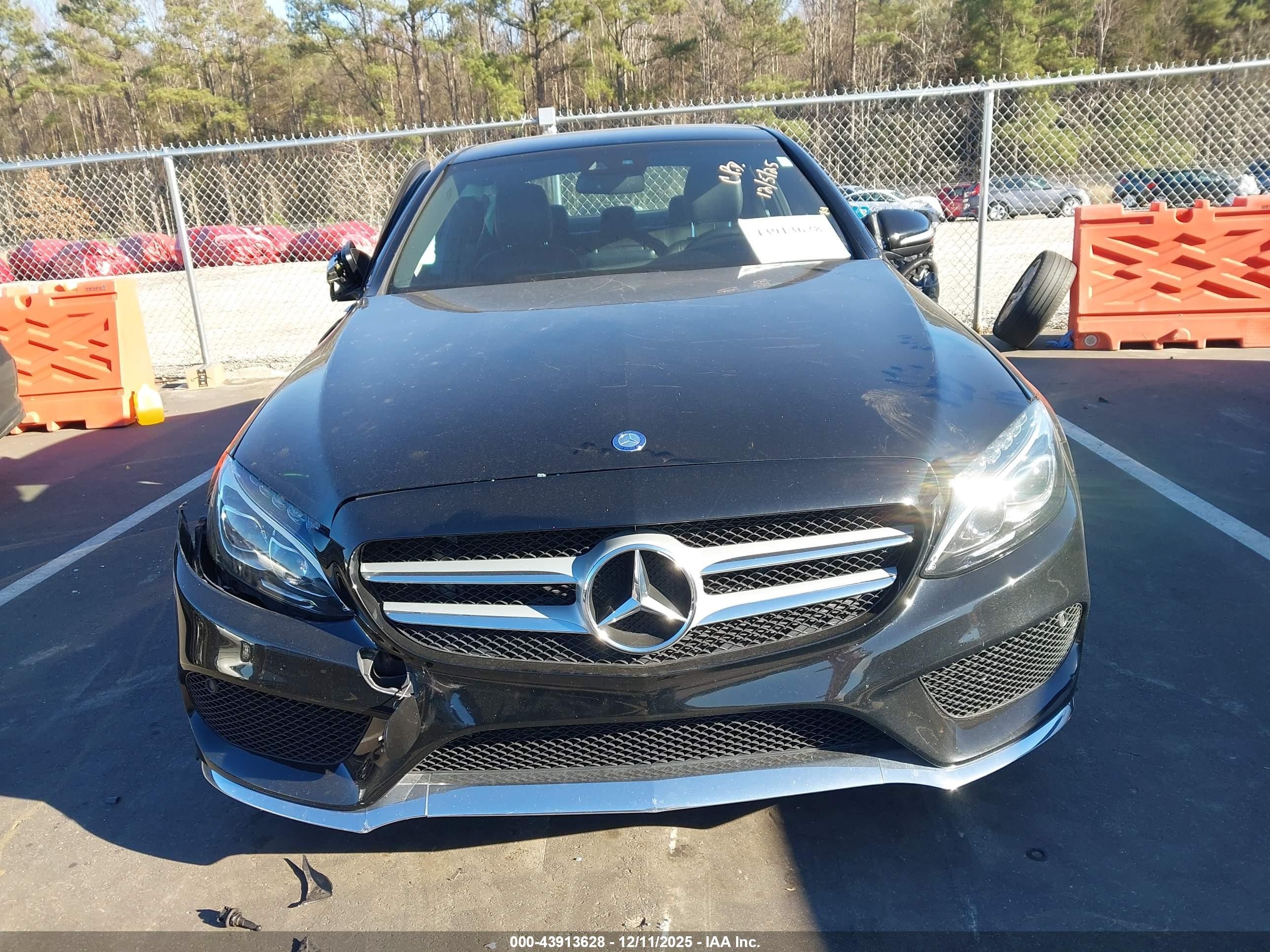 2015 Mercedes-benz C 400 4matic Black vin: 55SWF6GB0FU034578
